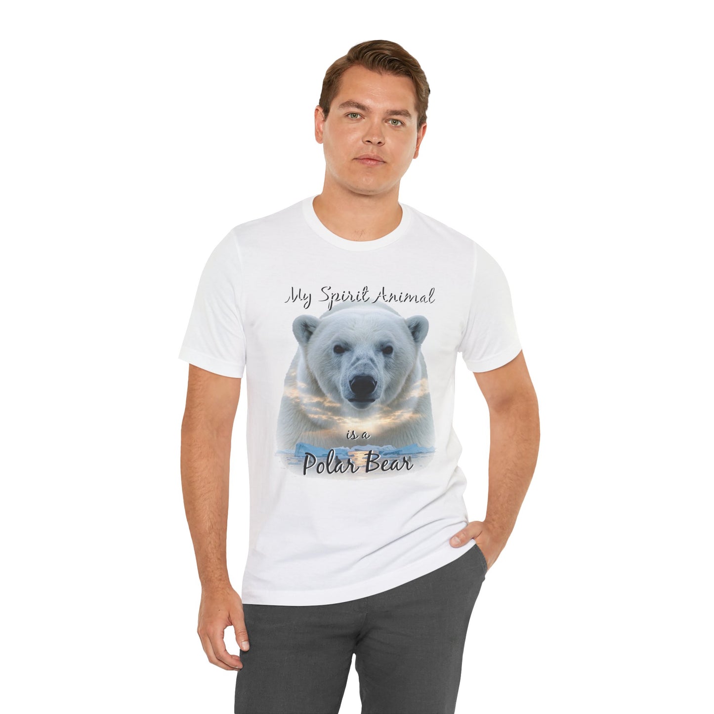 Polar Bear Tee, My Spirit Animal, Wildlife Lover Gift, Alaskan Traveler Shirt, Nature Enthusiast Top, Arctic Wildlife Apparel
