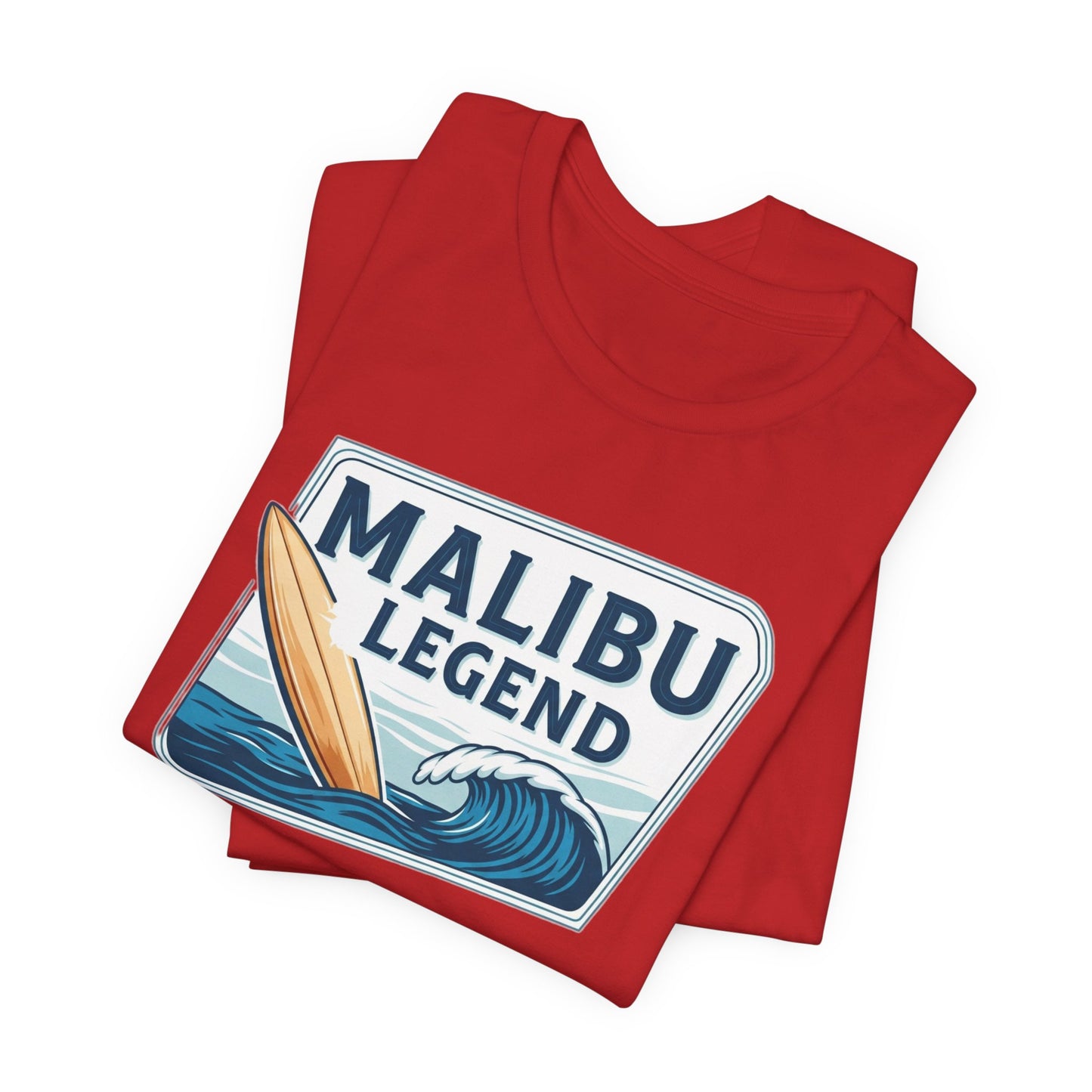 Malibu Legend Surf Tee | Unisex Jersey Short Sleeve Shirt, Beachwear, Summer Vibes, Surfing Gift, California Style, Malibu Souvenir Tee