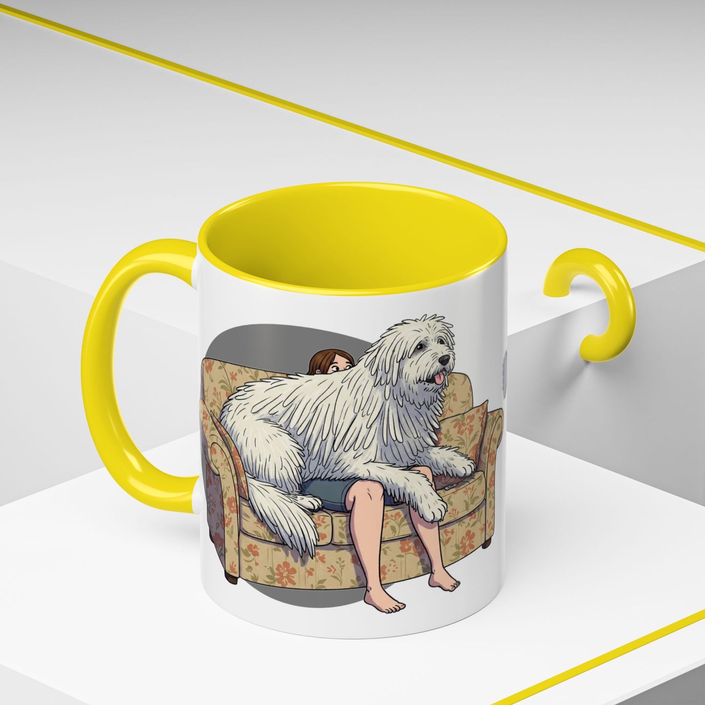 Komondor Lap Dog Coffee Mug - Funny Pet Lovers Gift - 11oz & 15oz - Schmartypants