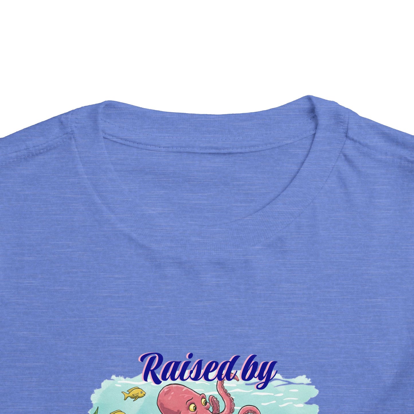 Funny Toddler Tee - "Raised by Octopuses" Cute Short Sleeve Shirt for Kids, Beach Day, Birthday Gift, Fun Summer Wear