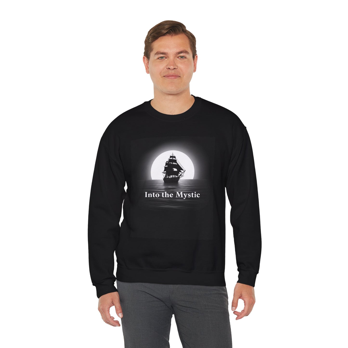 Into the Mystic Sweatshirt, Van Morrison Inspired Crewneck for Classic Rock Fans, Unisex Heavy Blend Jumper, Irish Soul Music Gift,