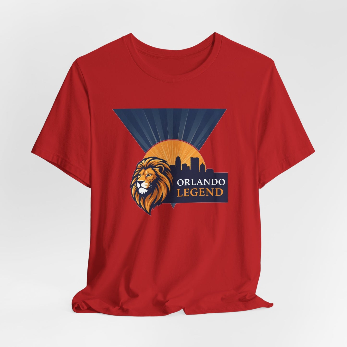 Orlando Legend Unisex Tee, Casual Graphic Tee, Lion Design Shirt, Gift for Fans, Everyday Wear, Florida Souvenir T-shirt