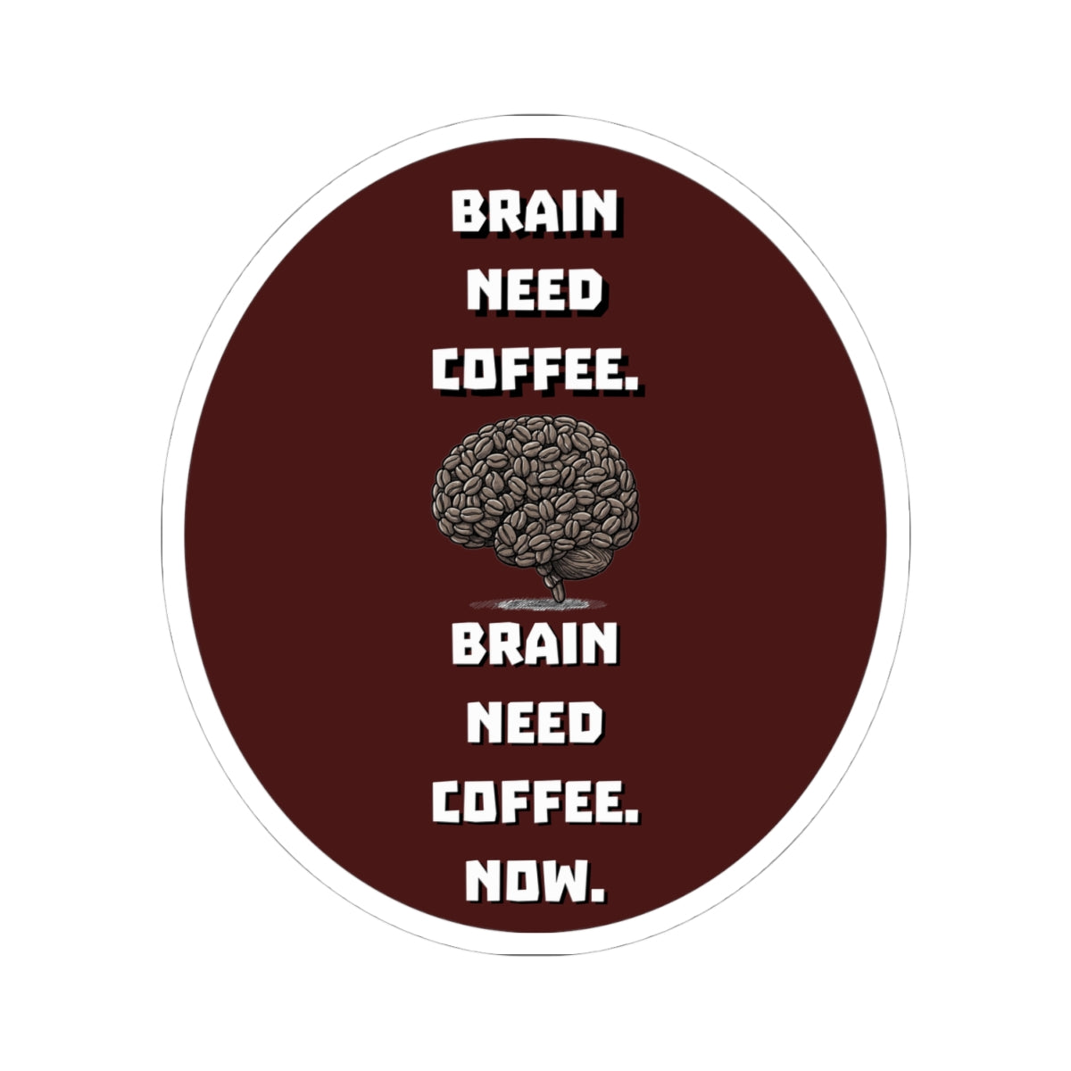 Funny Coffee Lovers Kiss-Cut Sticker - Schmartypants