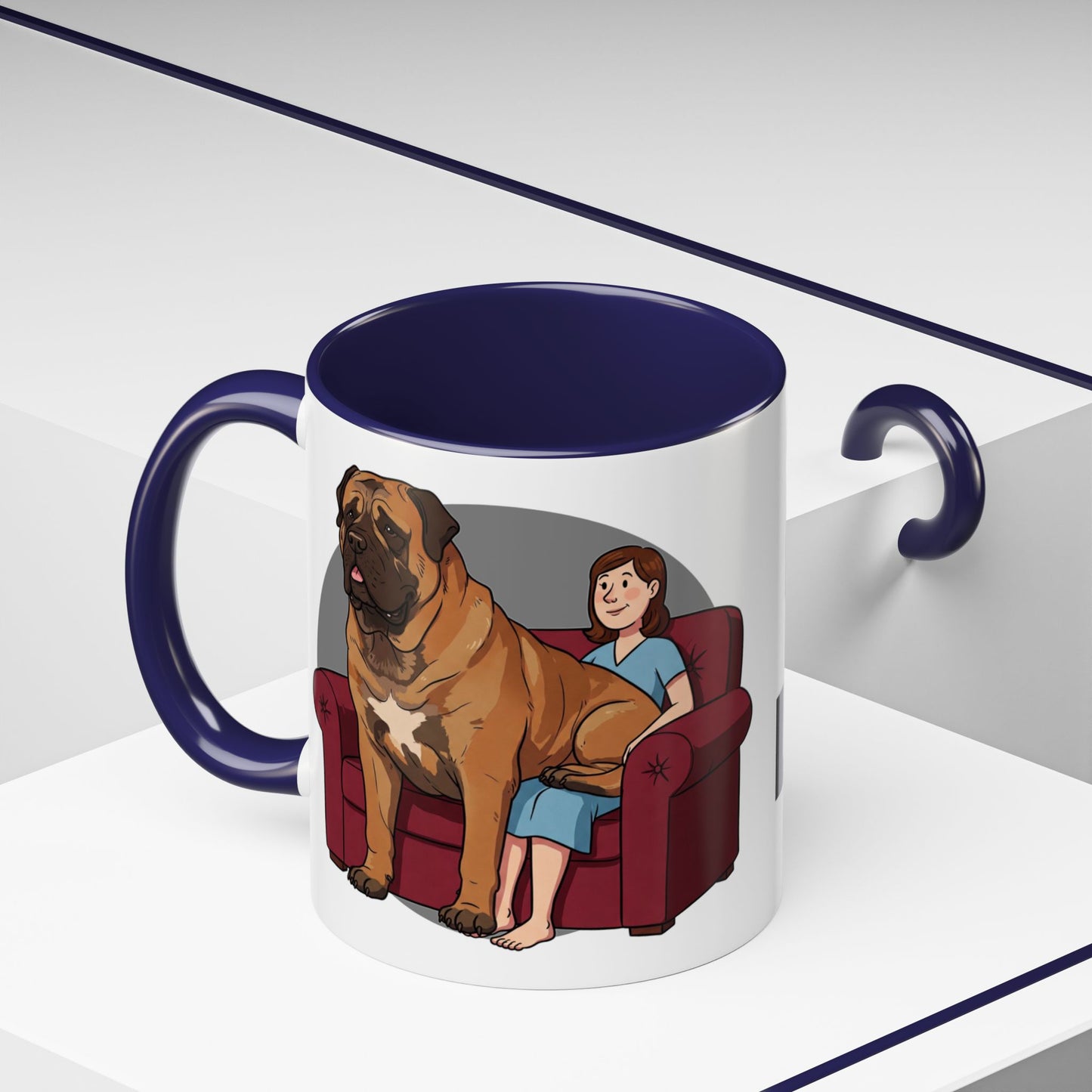 Mastiff Lap Dog Accent Coffee Mug - Perfect Funny Gift for Dog Lovers, Mastiff Breeders - Schmartypants