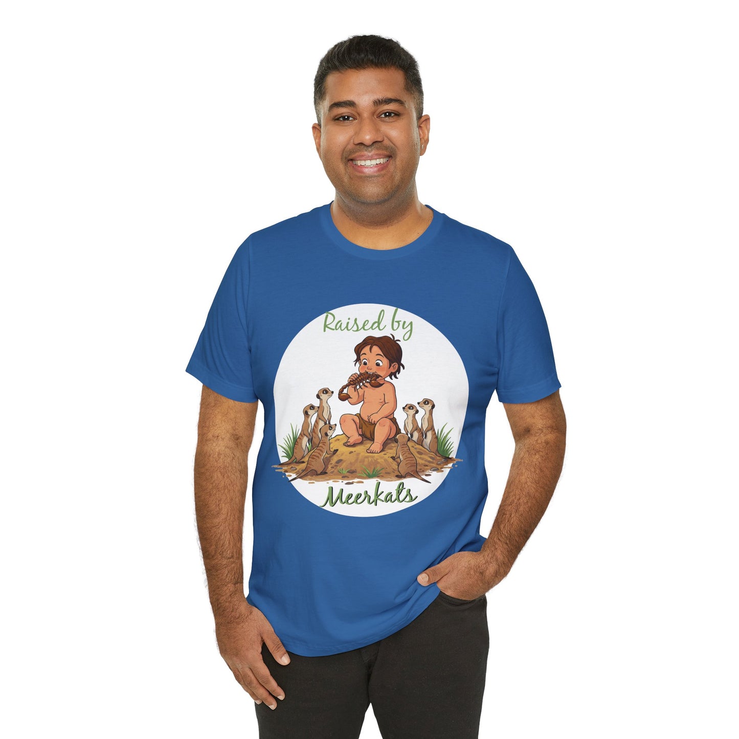 Funny 'Raised by Meerkats' Unisex Tee for Meerkat and Wildlife Lovers - Schmartypants