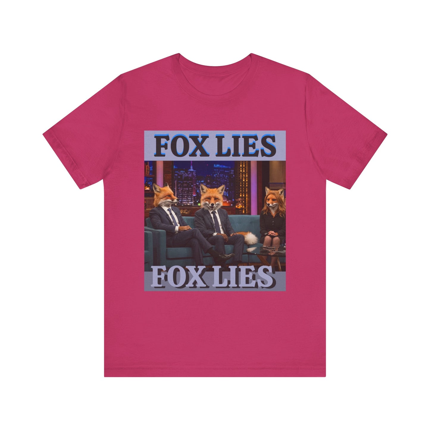 Humorous Fox Lies Tee - Unisex Jersey Short Sleeve T-Shirt - Protest Wear - Activist Tee - Schmartypants