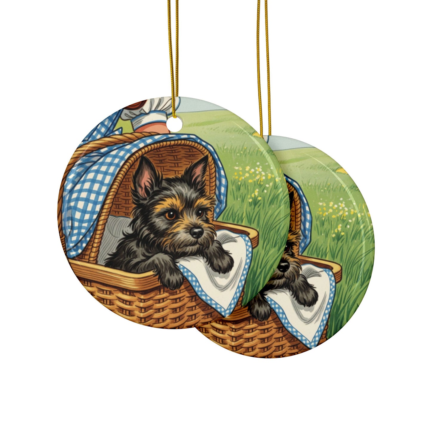 Ceramic Ornaments, Toto Wizard of Oz Tree, 2-Side Print, Collectible Series 2 Ornament, Holiday Decor, Christmas Ornament, Gift for Wizard
