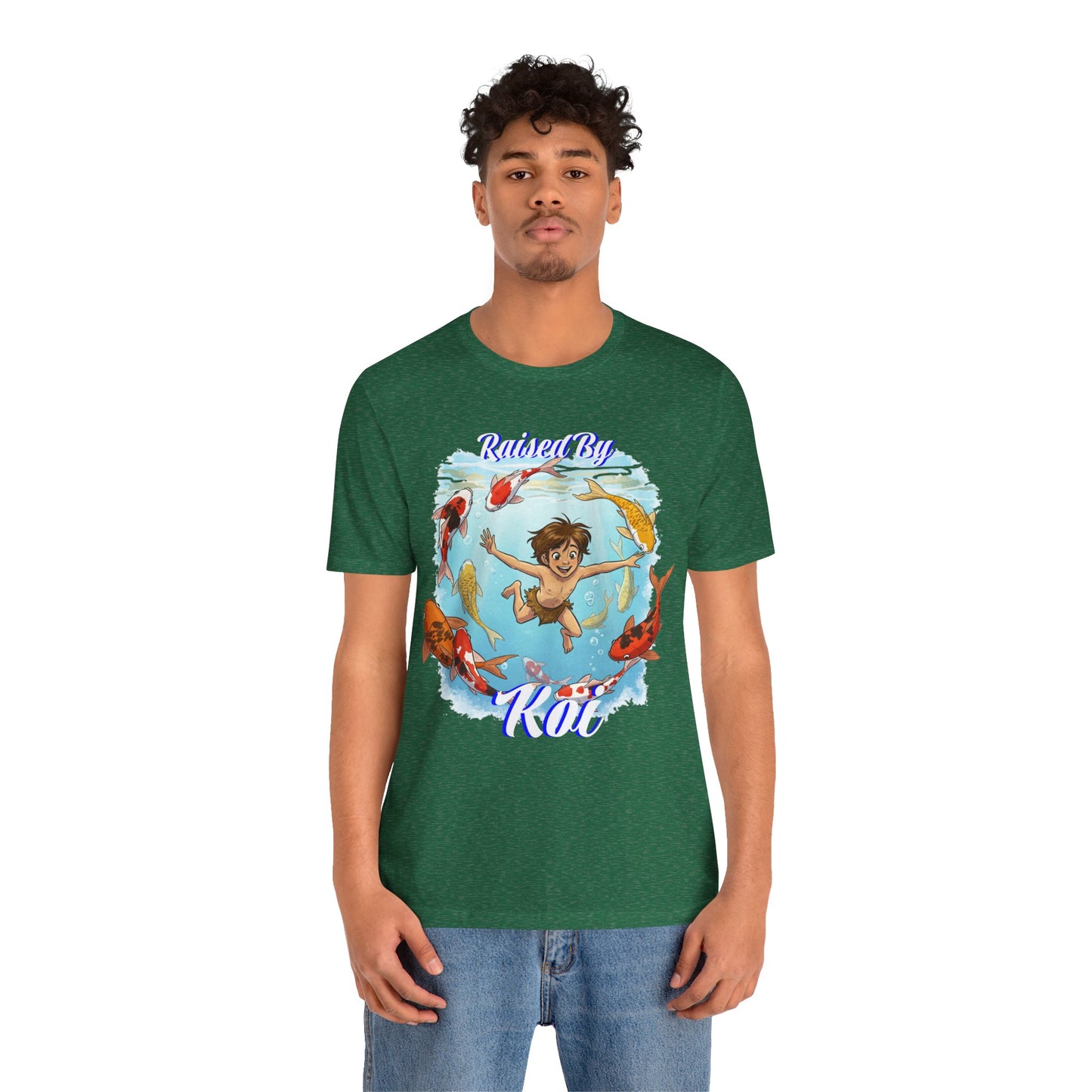 'Raised By Koi; Unisex Jersey Tee - Funny Graphic Tee for Aquatic Lovers, Cute Gift for Birthdays, Casual Wear, Summer Fashion, Relaxed Style - Schmartypants
