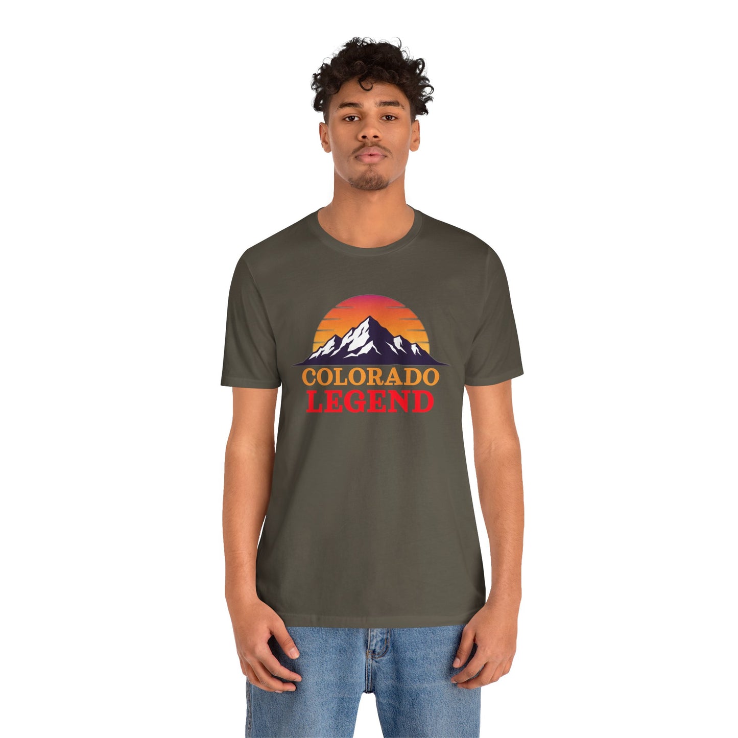 Colorado Legend Unisex Short Sleeve Tee, Mountain Lover Shirt, Adventure Gear, Gift for Hikers, Casual Wear, Outdoor Apparel