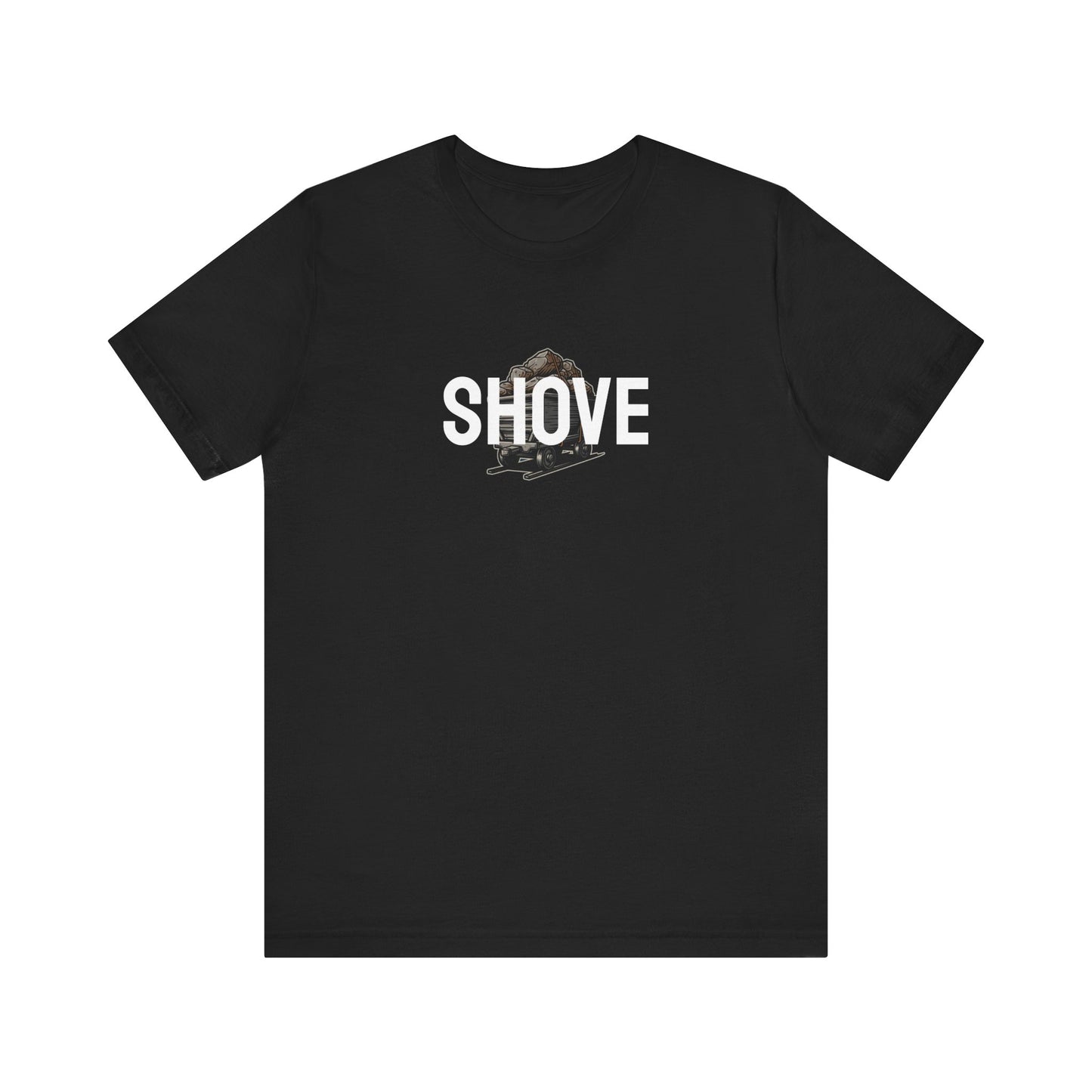 Athletic Spirit SHOVE Unisex Tee, Baseball Player Gift, Sports Fan Shirt, Inspirational Athlete Top, Underdog Competition Statement Piece