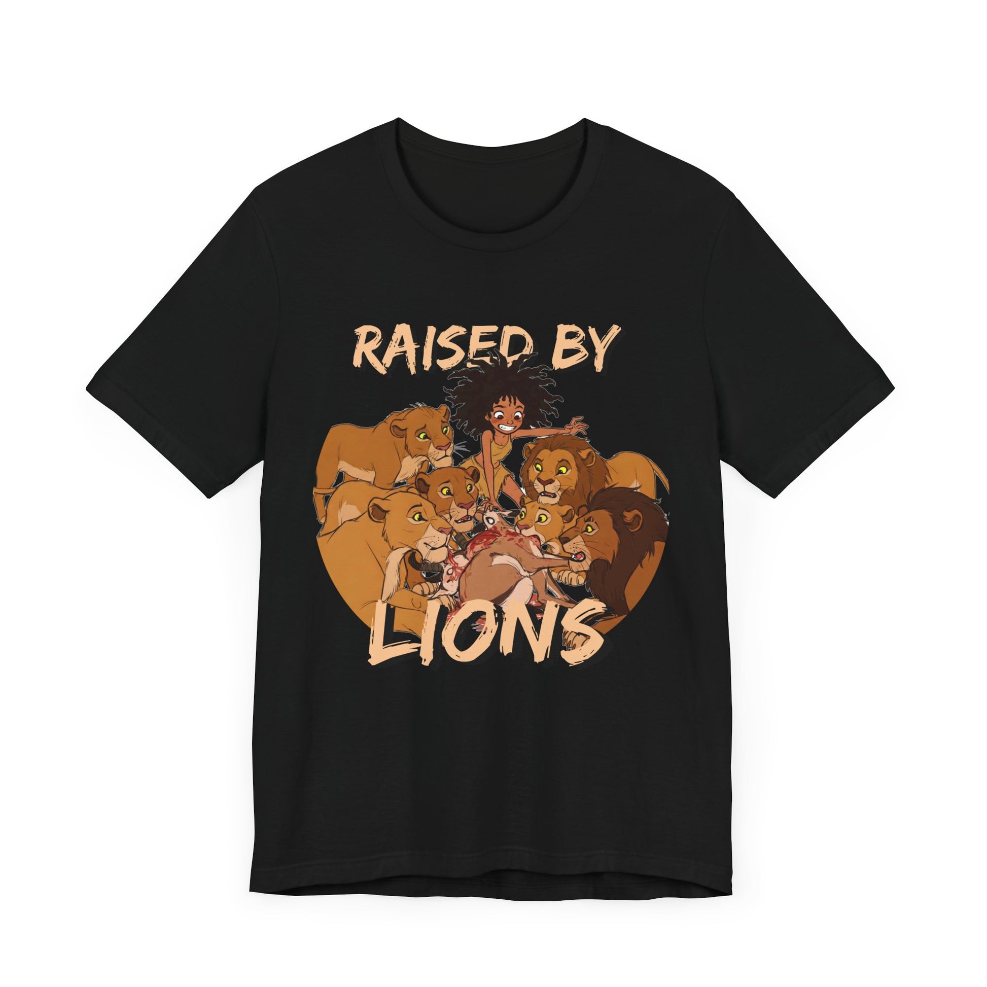 Raised by Lions Unisex Tee, Funny Animal Shirt, Lion Lover Gift, Safari T-Shirt, Jungle Adventure Apparel, Casual Wear - Schmartypants