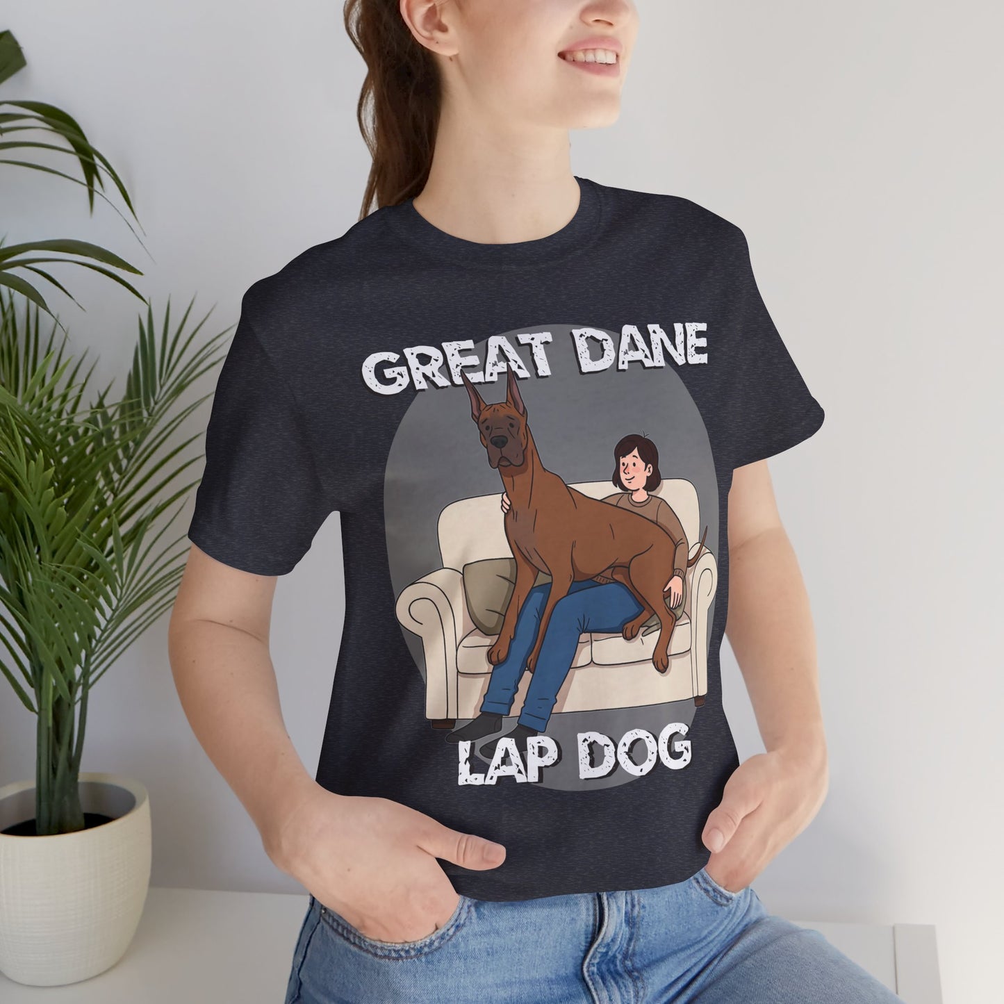 Great Dane Lap Dog Unisex Jersey Tee - Funny Perfect Gift for Dog Lovers - Schmartypants