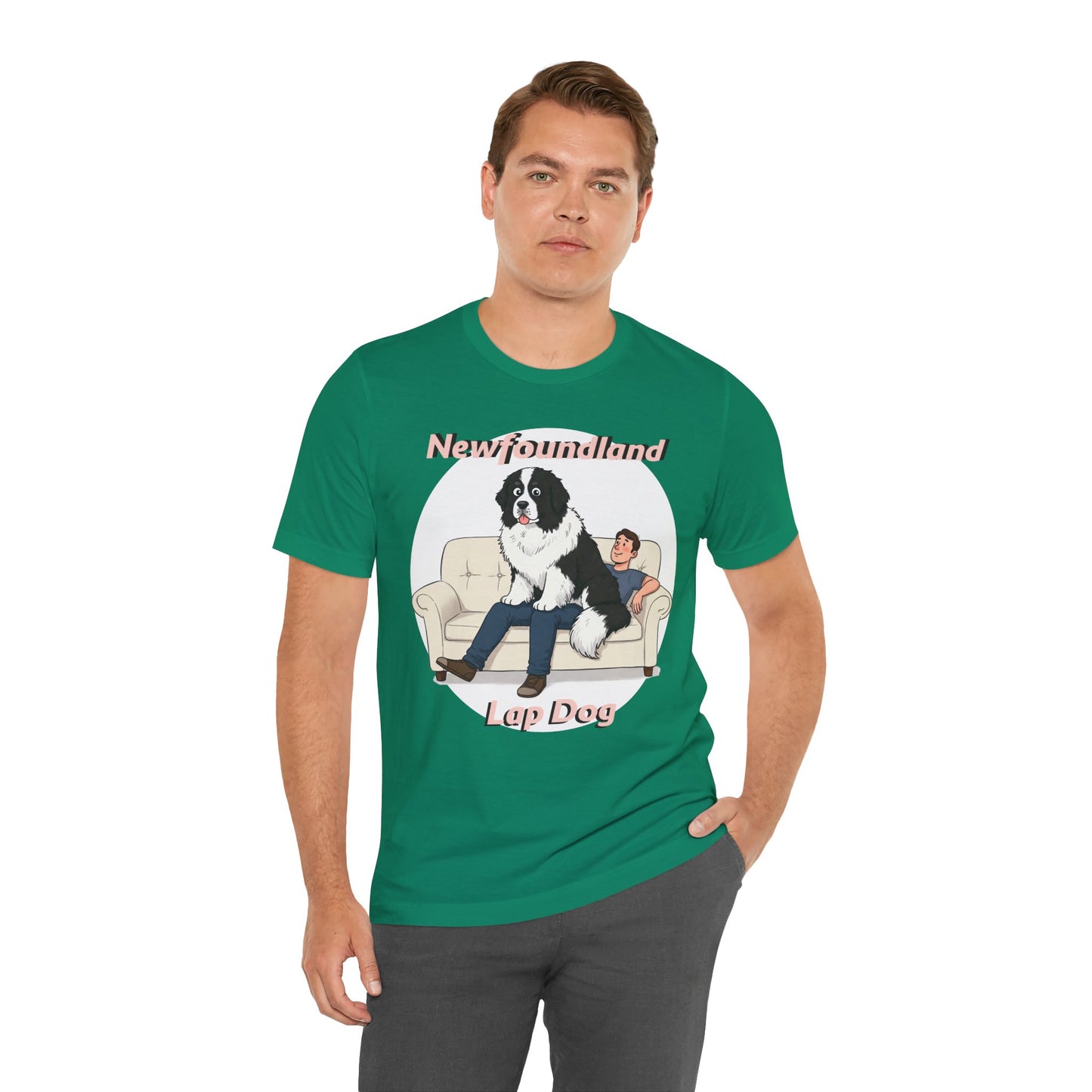 Hilarious Newfoundland Lap Dog Tee - Cozy Unisex Jersey Short Sleeve Shirt for Dog Lovers - Schmartypants
