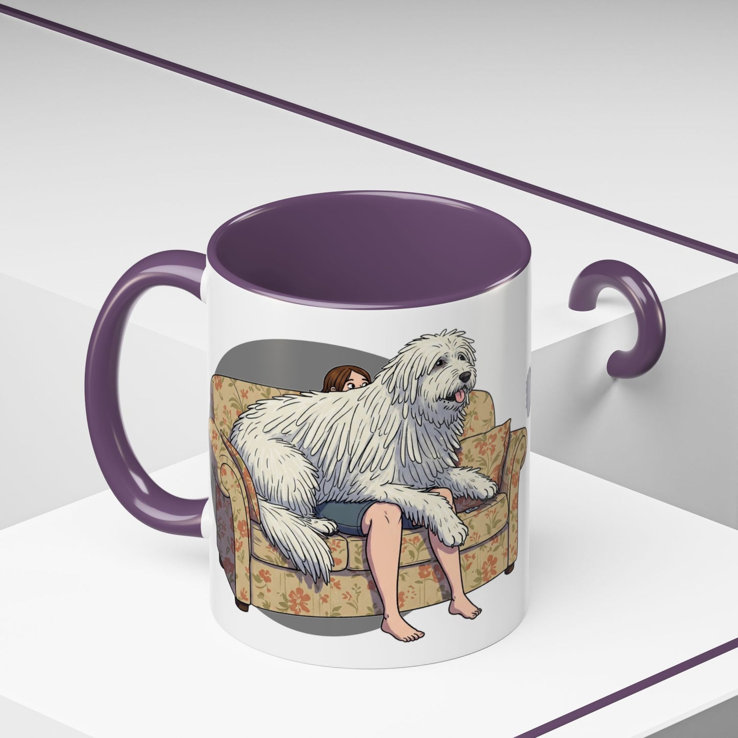Komondor Lap Dog Coffee Mug - Funny Pet Lovers Gift - 11oz & 15oz - Schmartypants