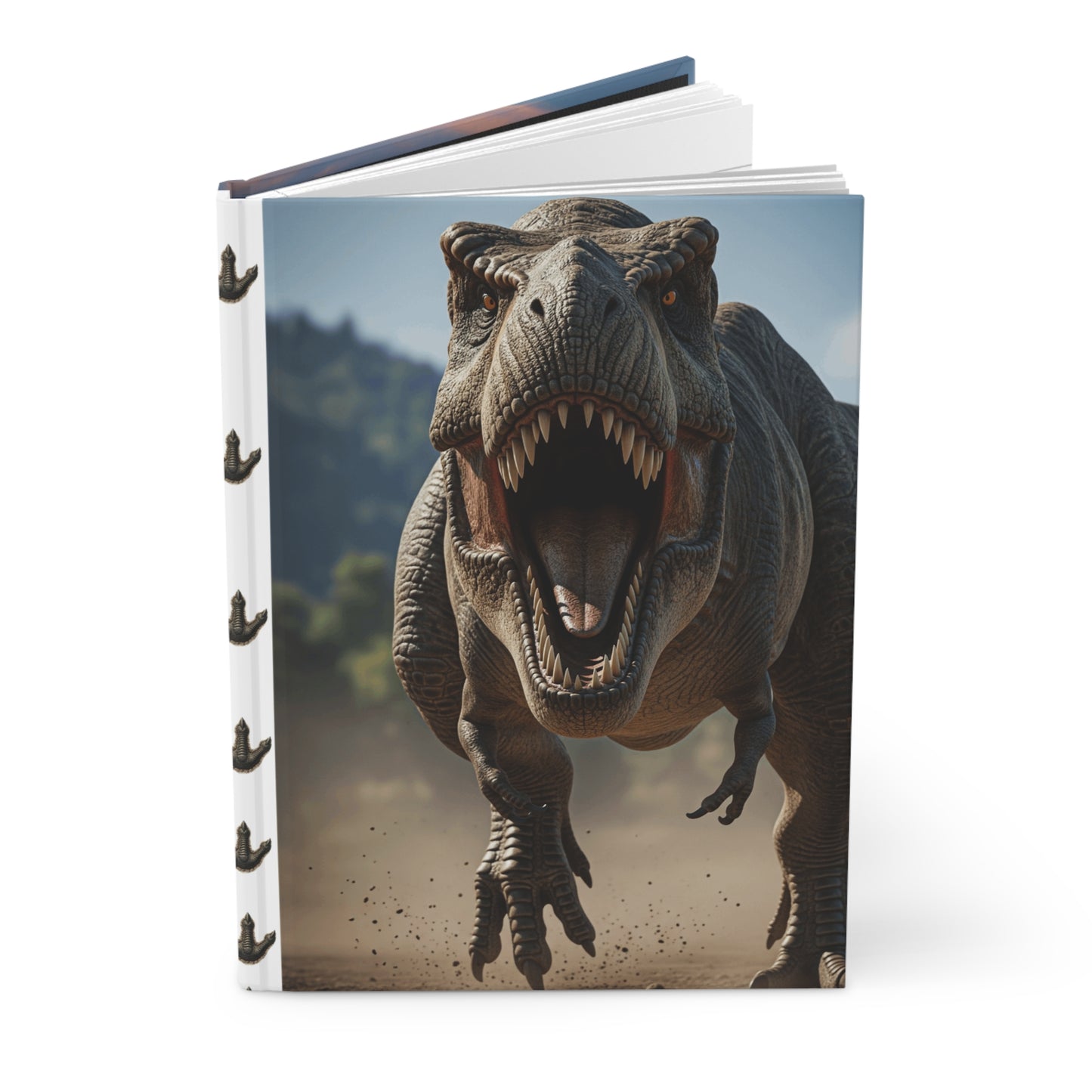 Dinosaur-Themed Hardcover Journal, T-Rex Notebook, Spinosaurus Writing Pad, Gift for Kids, Adventure Journal