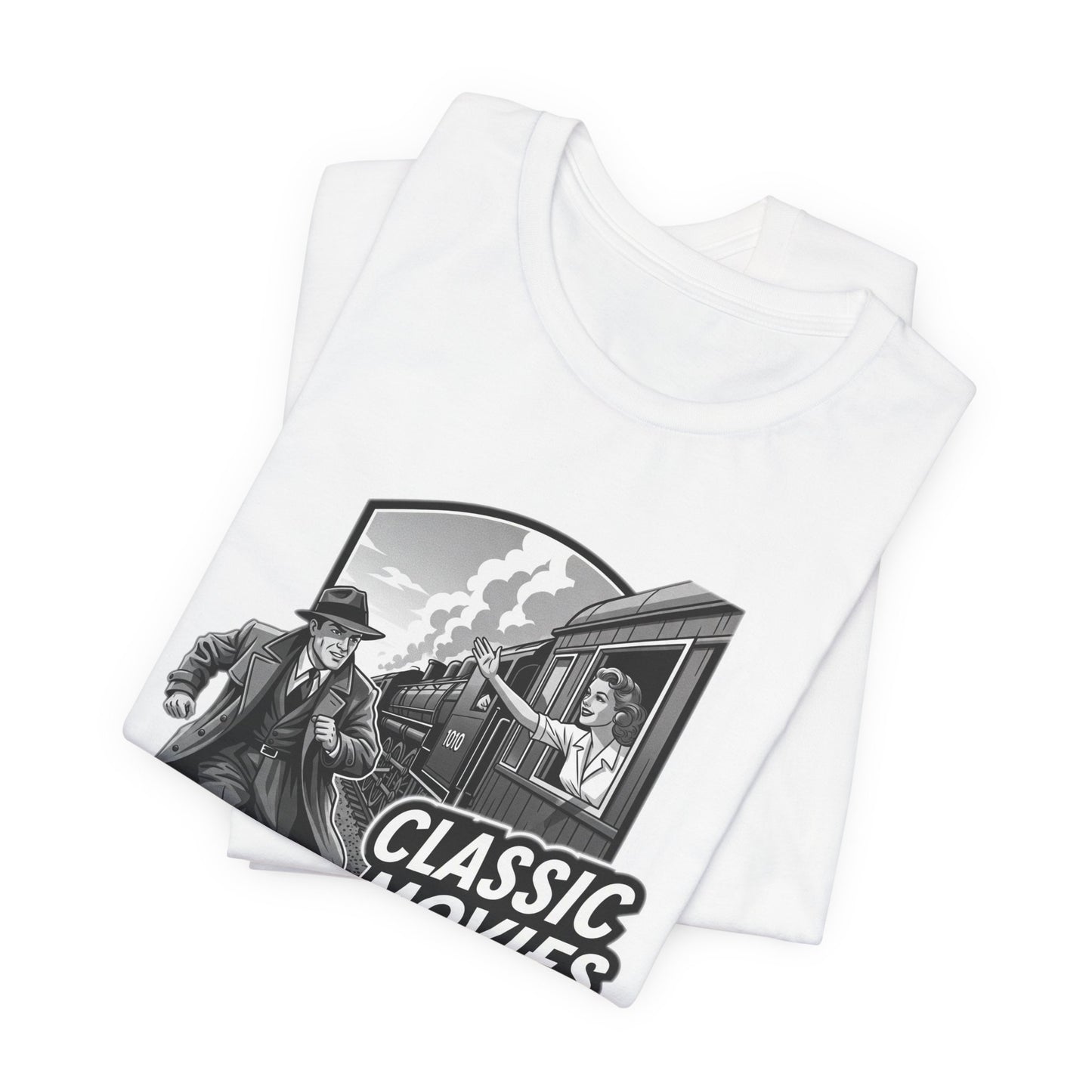 Classic Movies Transport Me Unisex Tee, Vintage Movie Lover Shirt, Locomotive T-Shirt, Film Buff Gift, Nostalgic Film Apparel