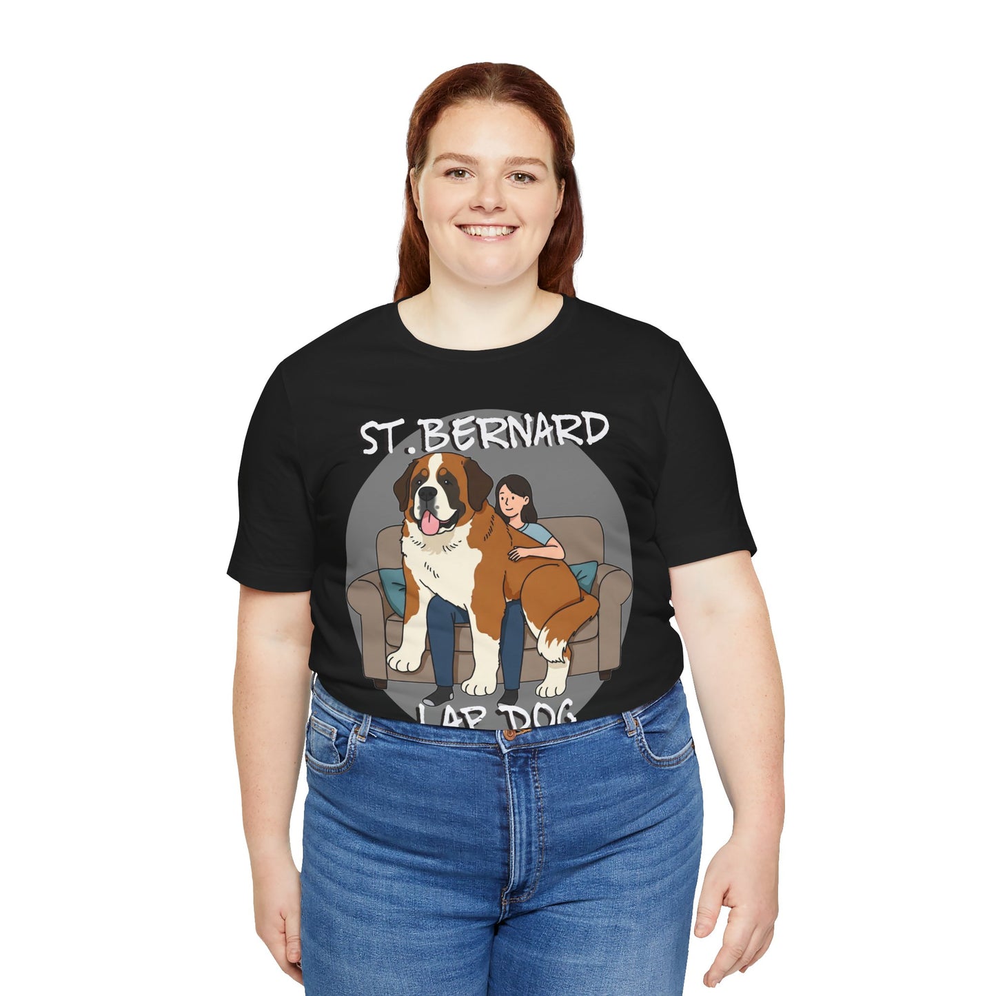 Funny St. Bernard Lap Dog Tee - Unisex Jersey Short Sleeve Tee for Dog Lovers - Schmartypants