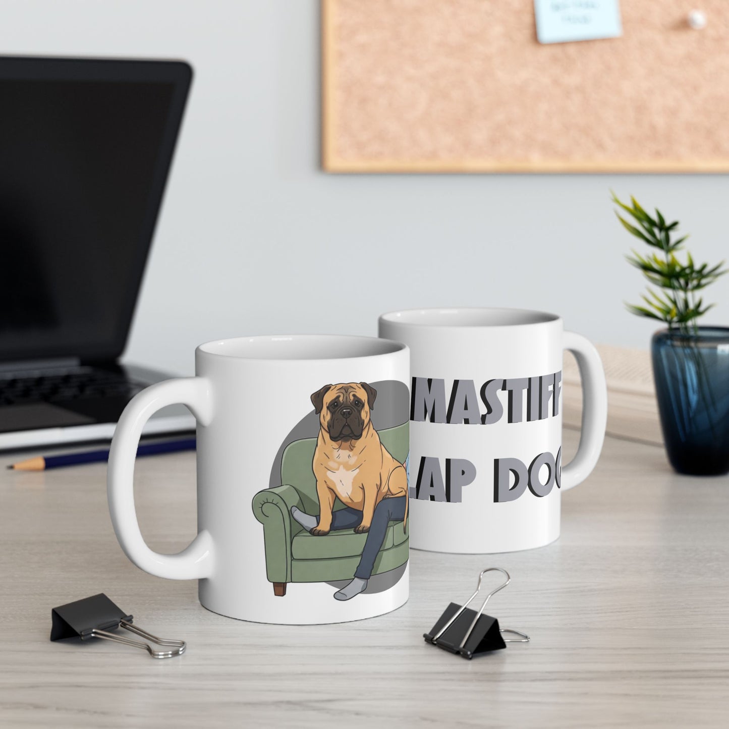 Cozy Mastiff Lover's Ceramic Mug - Perfect Gift for Mastiff Dog Owners, Funny Coffee Cup, Home Decor, Pet Lover Gift, Relaxation Mug - Schmartypants