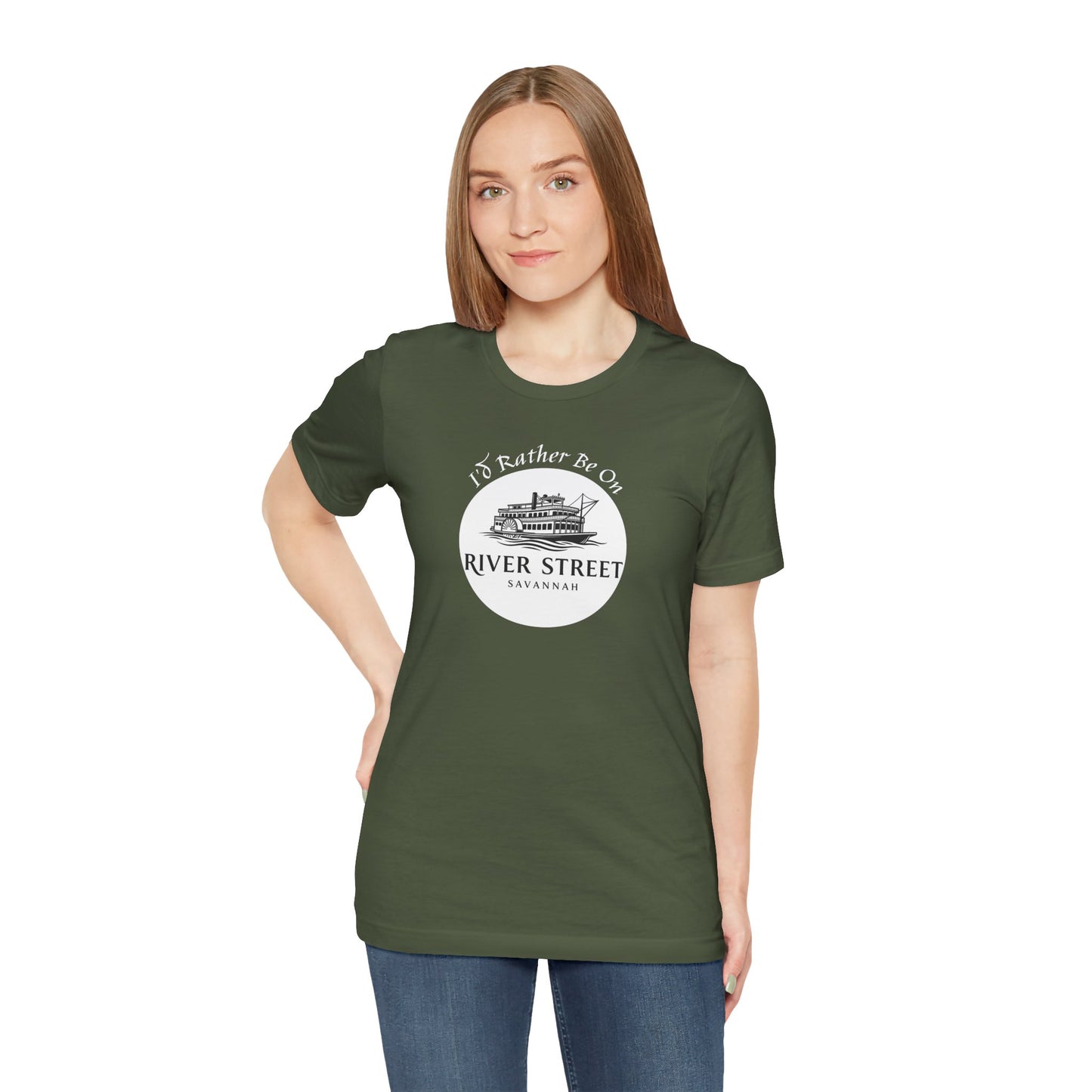Savannah River Street Tee - I'd Rather Be On River Street, Casual T-Shirt, Travel Lover Gift, Summer Wear, Vacation Apparel, Unique Souvenir