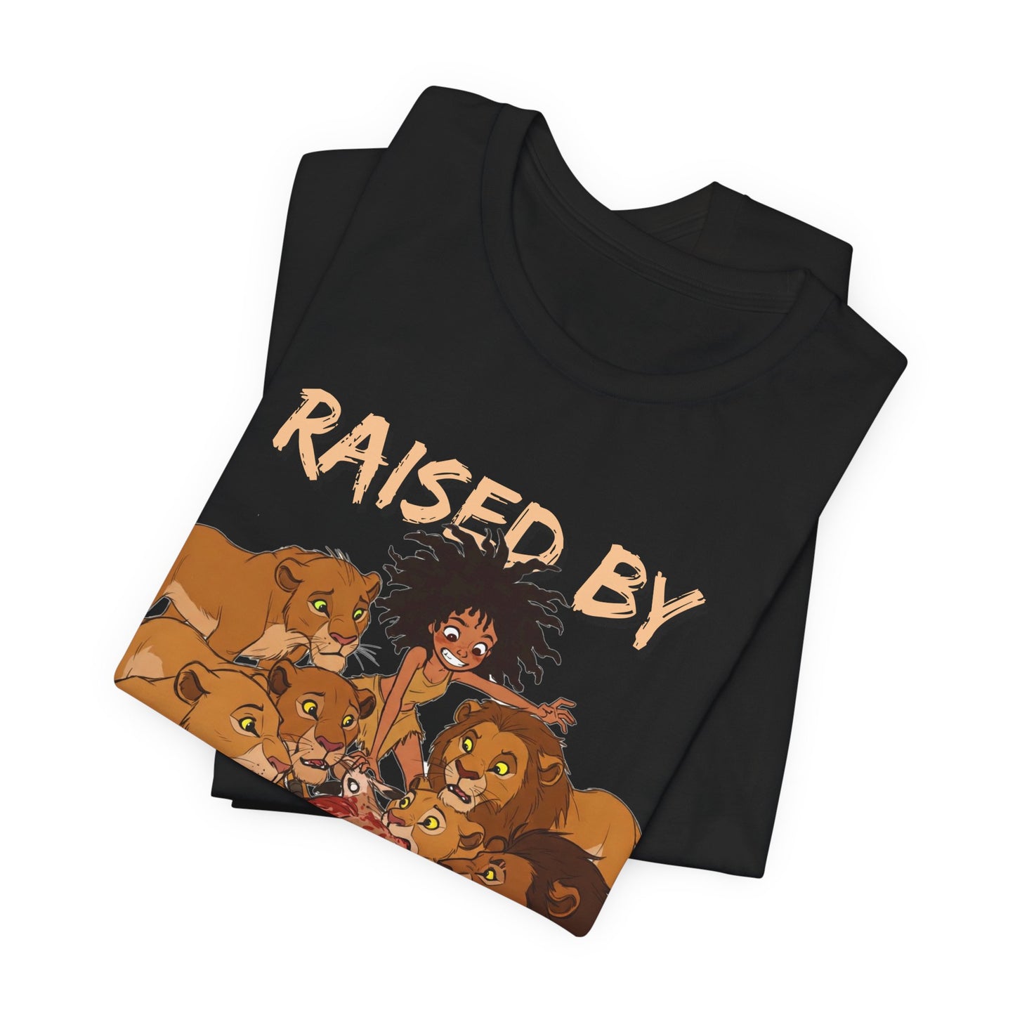 Raised by Lions Unisex Tee, Funny Animal Shirt, Lion Lover Gift, Safari T-Shirt, Jungle Adventure Apparel, Casual Wear - Schmartypants