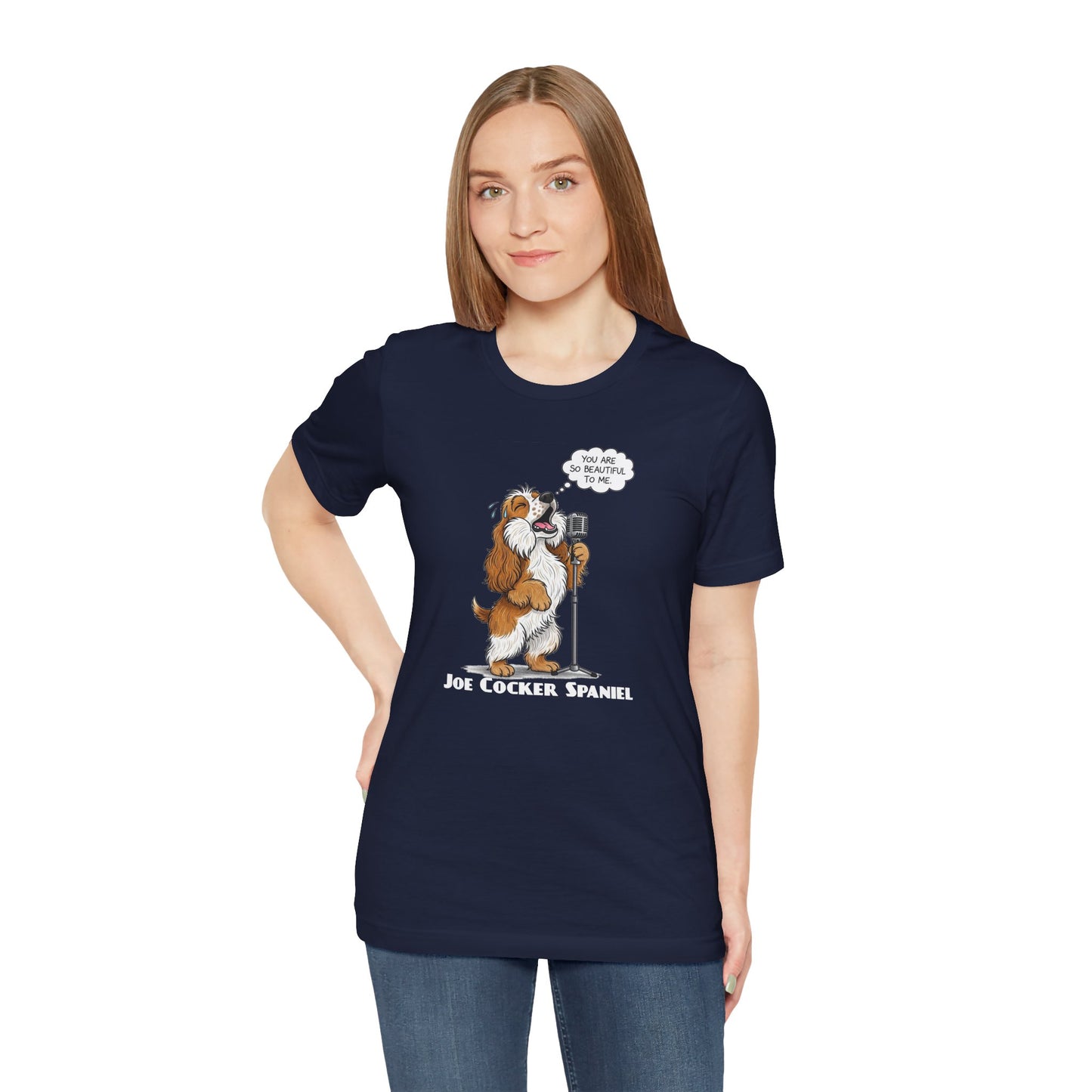 Funny 'Joe Cocker Spaniel' Dog Lovers Tee, Unisex Dog Shirt, Funny Pet Owner Apparel
