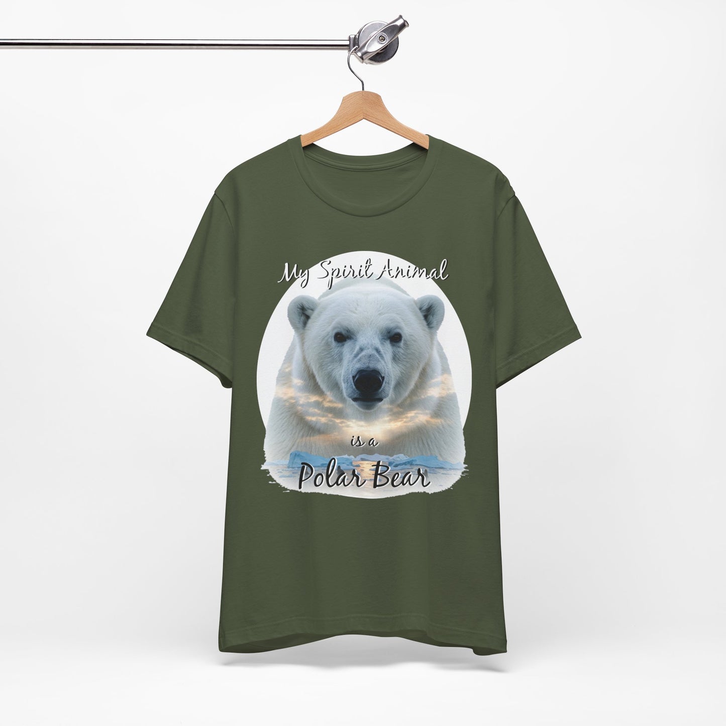 Polar Bear Tee, My Spirit Animal, Wildlife Lover Gift, Alaskan Traveler Shirt, Nature Enthusiast Top, Arctic Wildlife Apparel