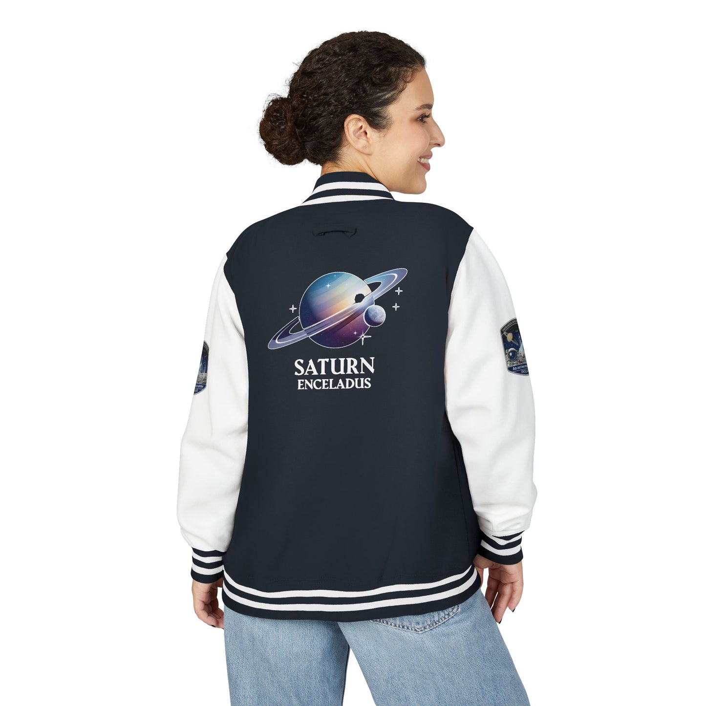 Letterman Jacket Enceladus Mission Commander Saturn Space Exploration Gift