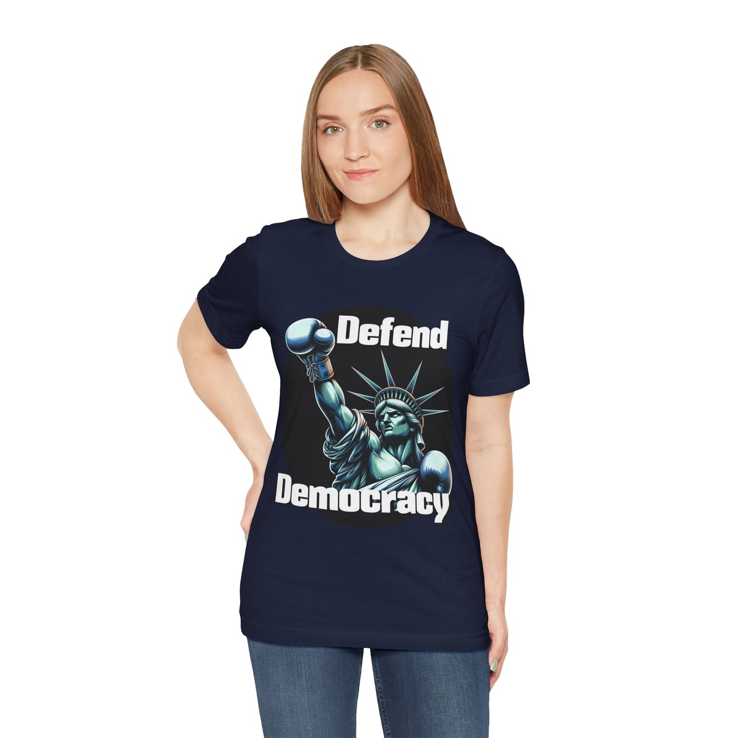 Defend Democracy Tee - Unisex Jersey Short Sleeve Shirt - Protest Wear - Activist Tee - Schmartypants