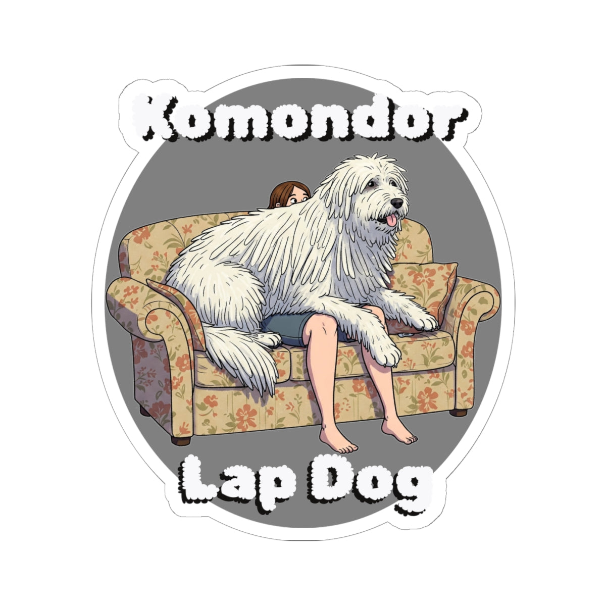 Funny Komondor Lap Dog Kiss-Cut Stickers for Dog Lovers - Perfect for Laptops & Water Bottles, Stocking Stuffer - Schmartypants