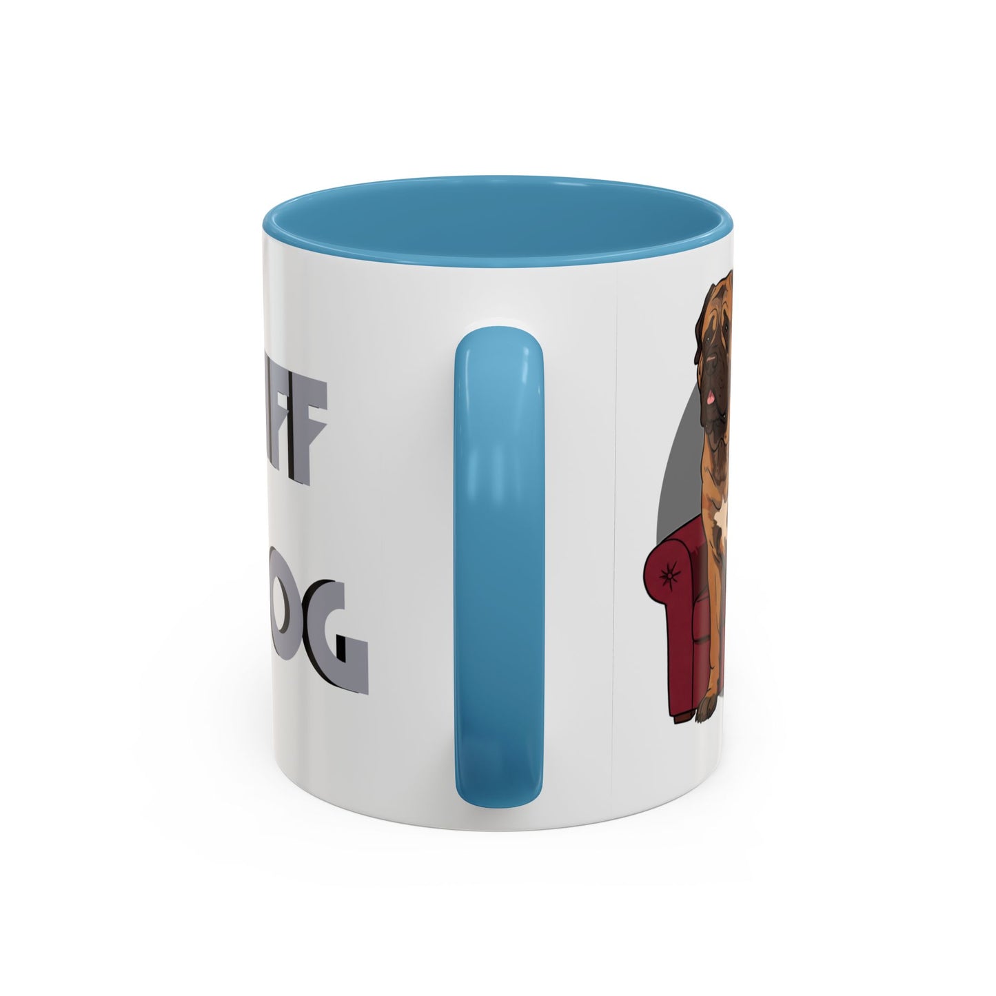 Mastiff Lap Dog Accent Coffee Mug - Perfect Funny Gift for Dog Lovers, Mastiff Breeders - Schmartypants