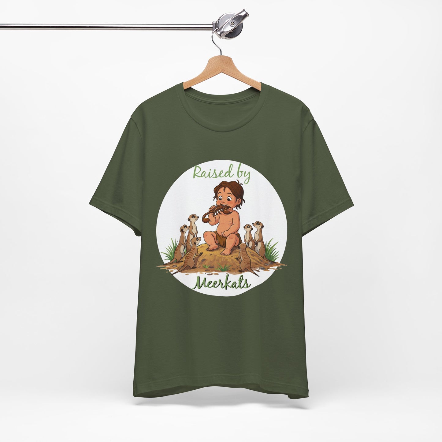 Funny 'Raised by Meerkats' Unisex Tee for Meerkat and Wildlife Lovers - Schmartypants