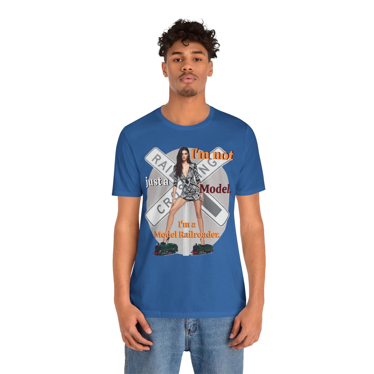 Railroad Model Unisex Tee, Train Lover Gift, Funny 'Model Railroader' Shirt, Model Railroading Apparel, Unique Graphic T-Shirt - Schmartypants