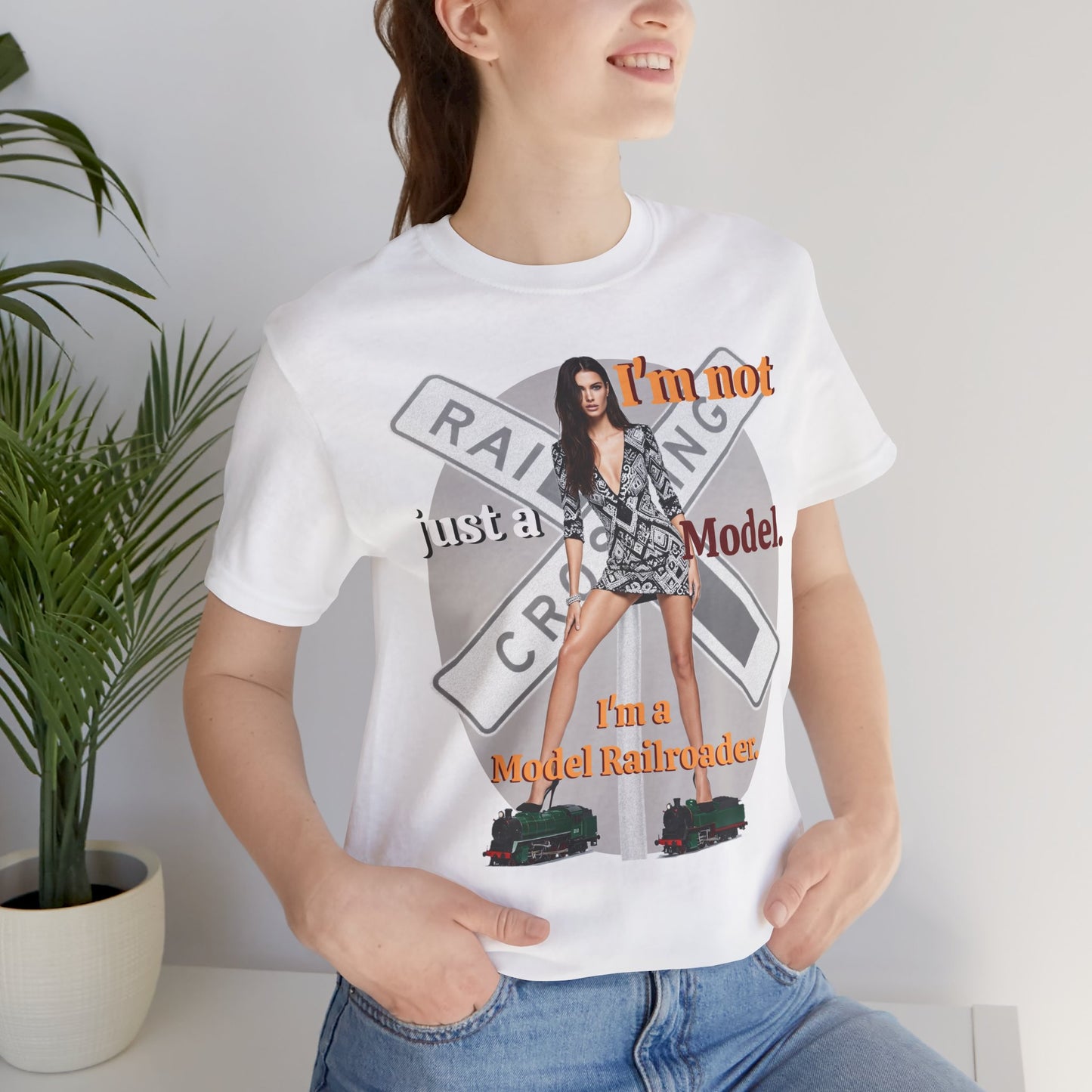 Railroad Model Unisex Tee, Train Lover Gift, Funny 'Model Railroader' Shirt, Model Railroading Apparel, Unique Graphic T-Shirt - Schmartypants