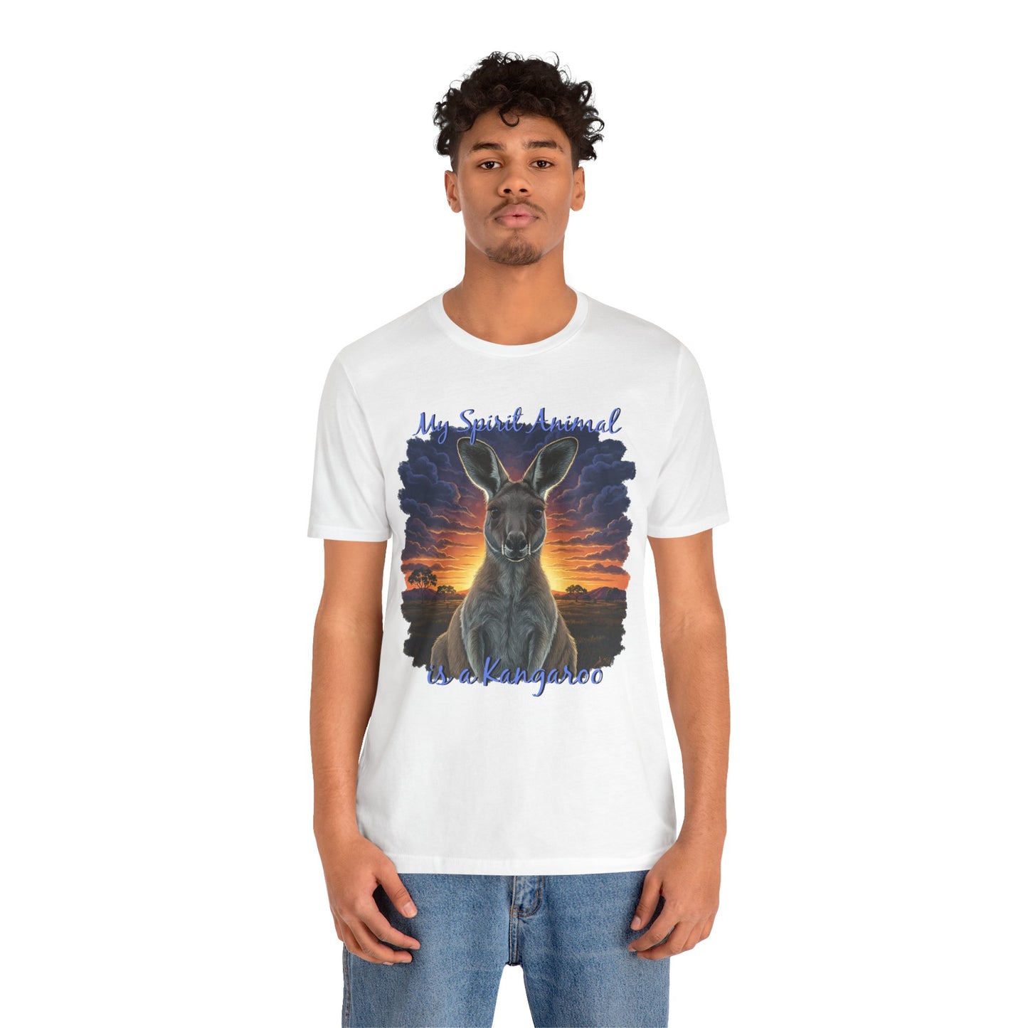 'My Spirit Animal is a Kangaroo' Tee - Unisex Jersey Short Sleeve T-Shirt for Wildlife Lovers, Aussies - Schmartypants