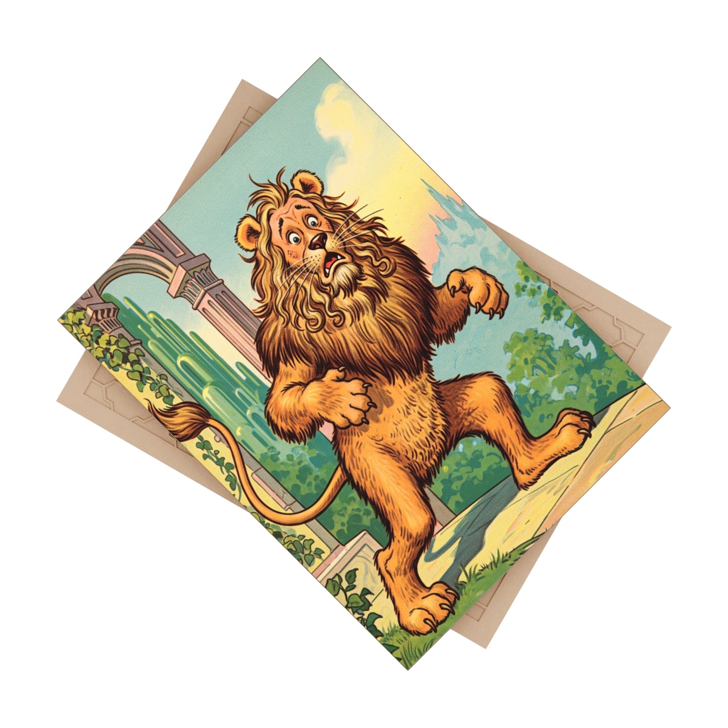Ceramic Photo Tile, Cowardly Lion Tile, Wizard of Oz Nursery Decor, Baby Shower Gift, Maternity Gift, Kids Room Decor, Bathroom Tile