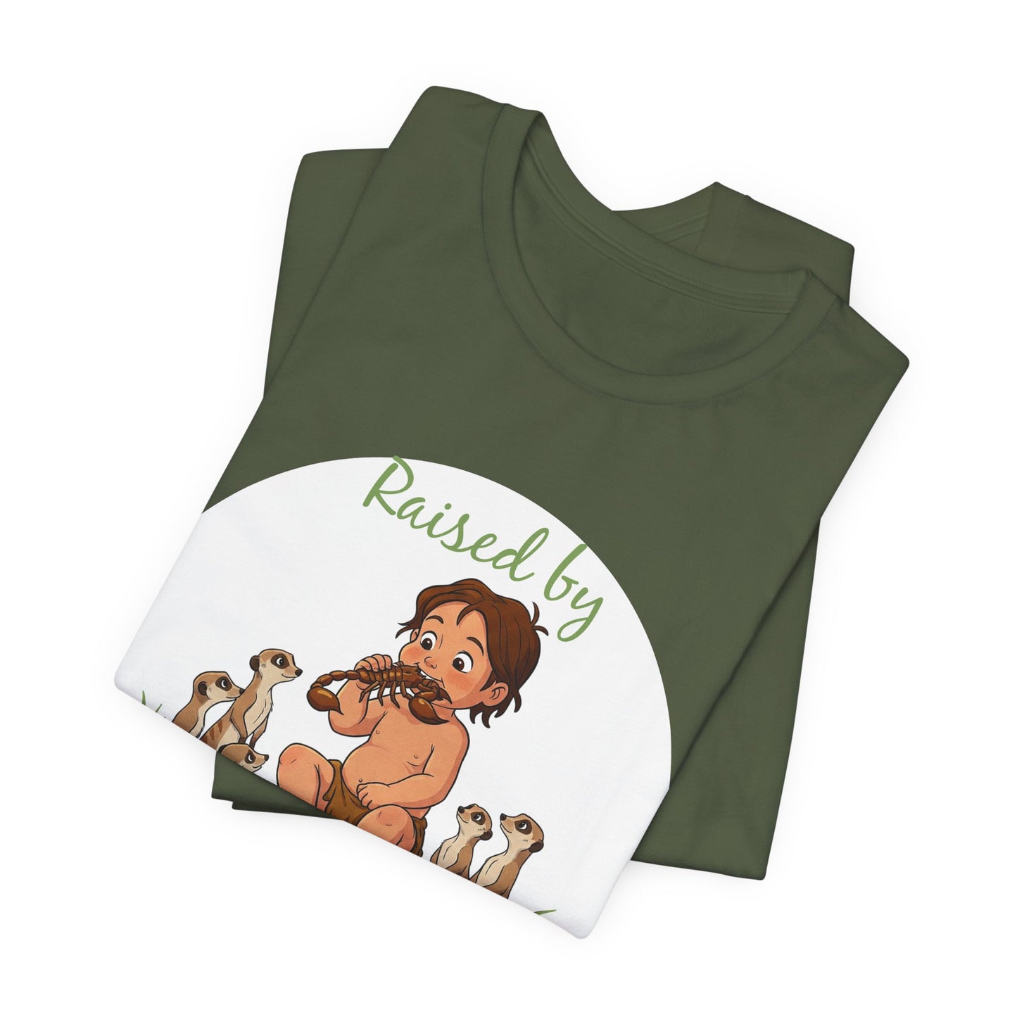 Funny 'Raised by Meerkats' Unisex Tee for Meerkat and Wildlife Lovers - Schmartypants