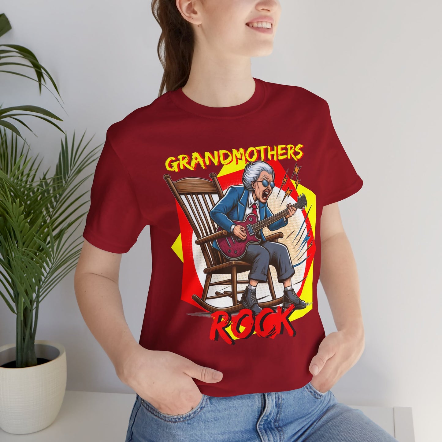 'Grandmothers Rock' Unisex Jersey Short Sleeve Tee - Funny Gift to Show Love for the Special Grandmother in Your Life - Schmartypants