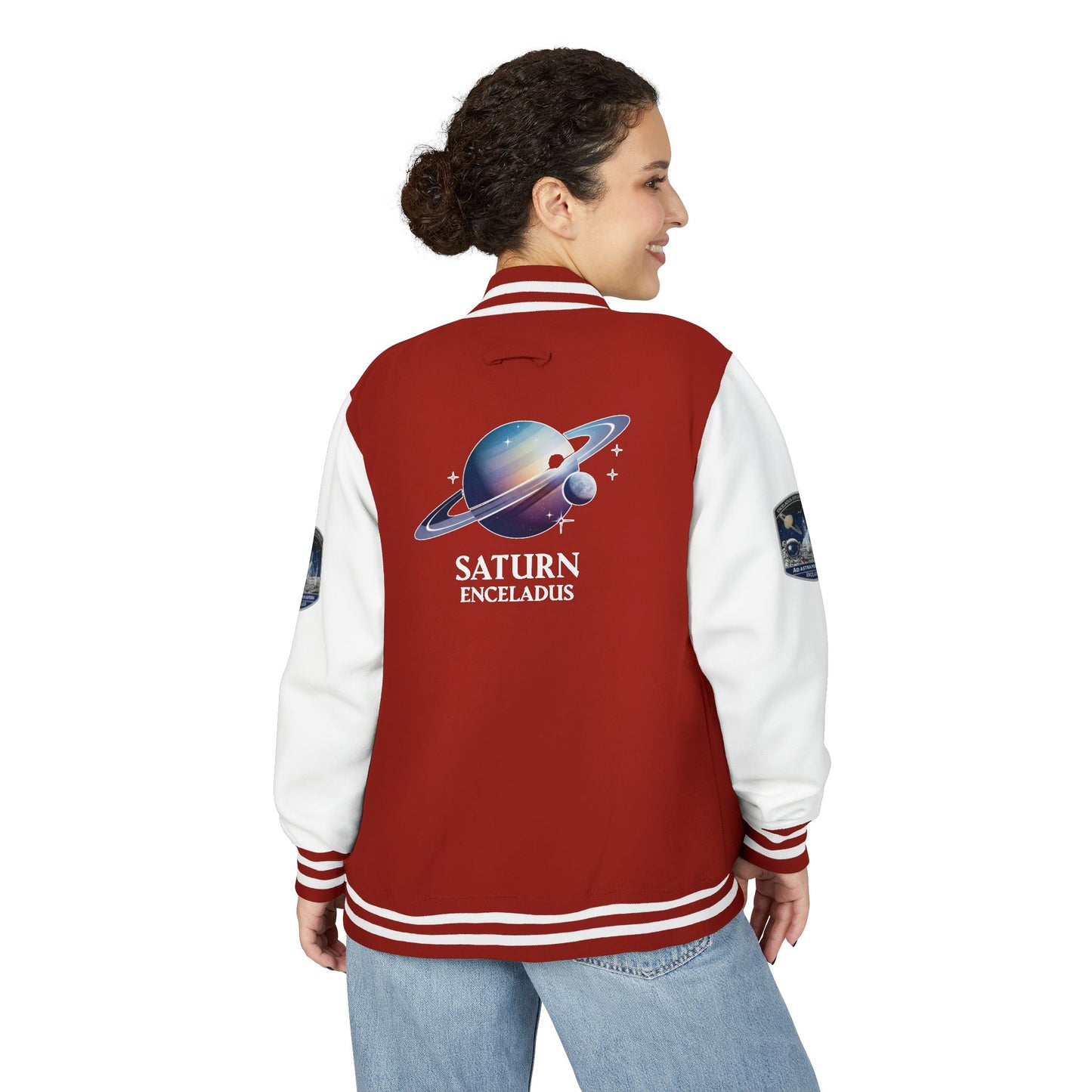 Letterman Jacket Enceladus Mission Commander Saturn Space Exploration Gift