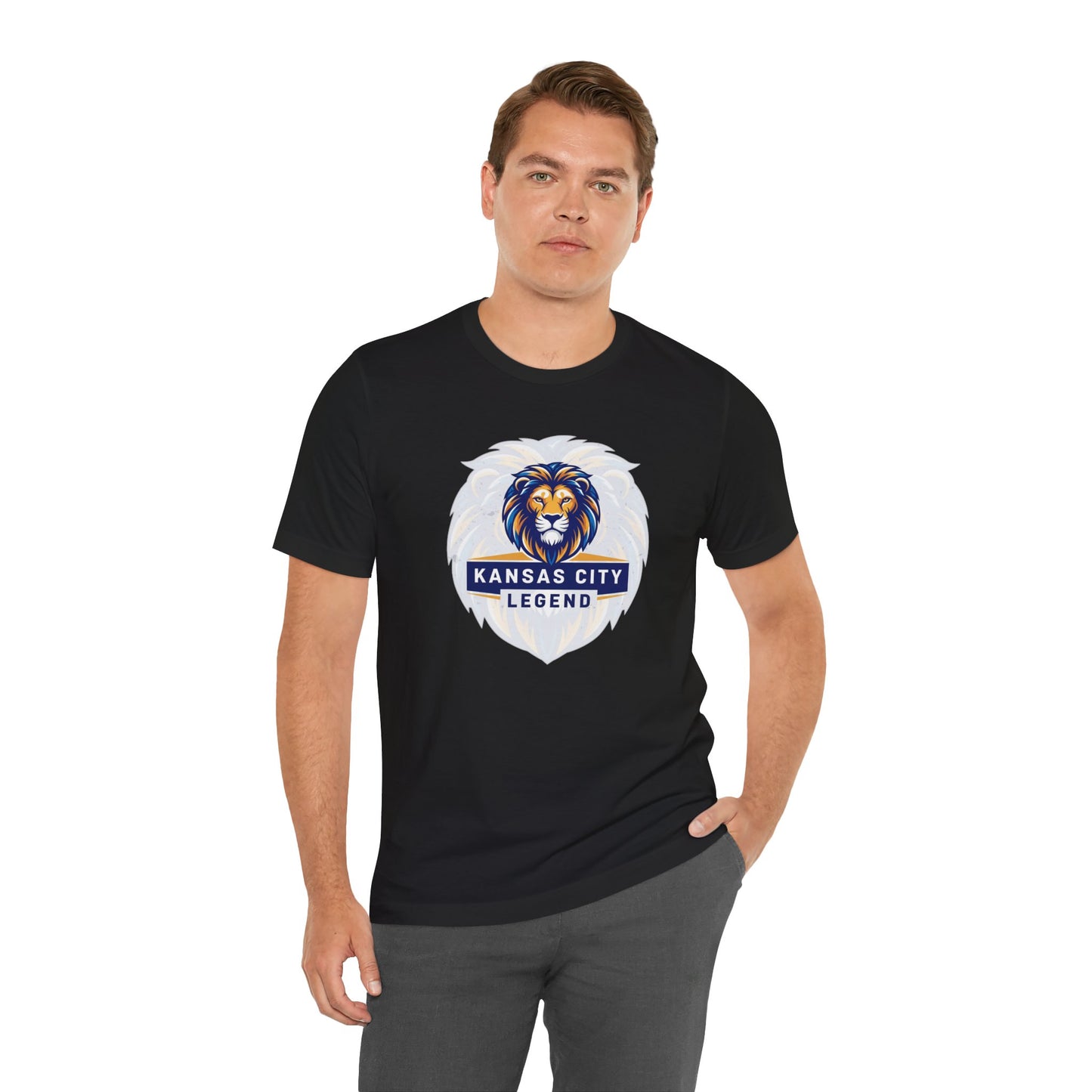 Kansas City Legend Lion Tee - Unisex Jersey T-shirt, Gift for Sports Fans, Casual Wear, Team Spirit, Birthday Present