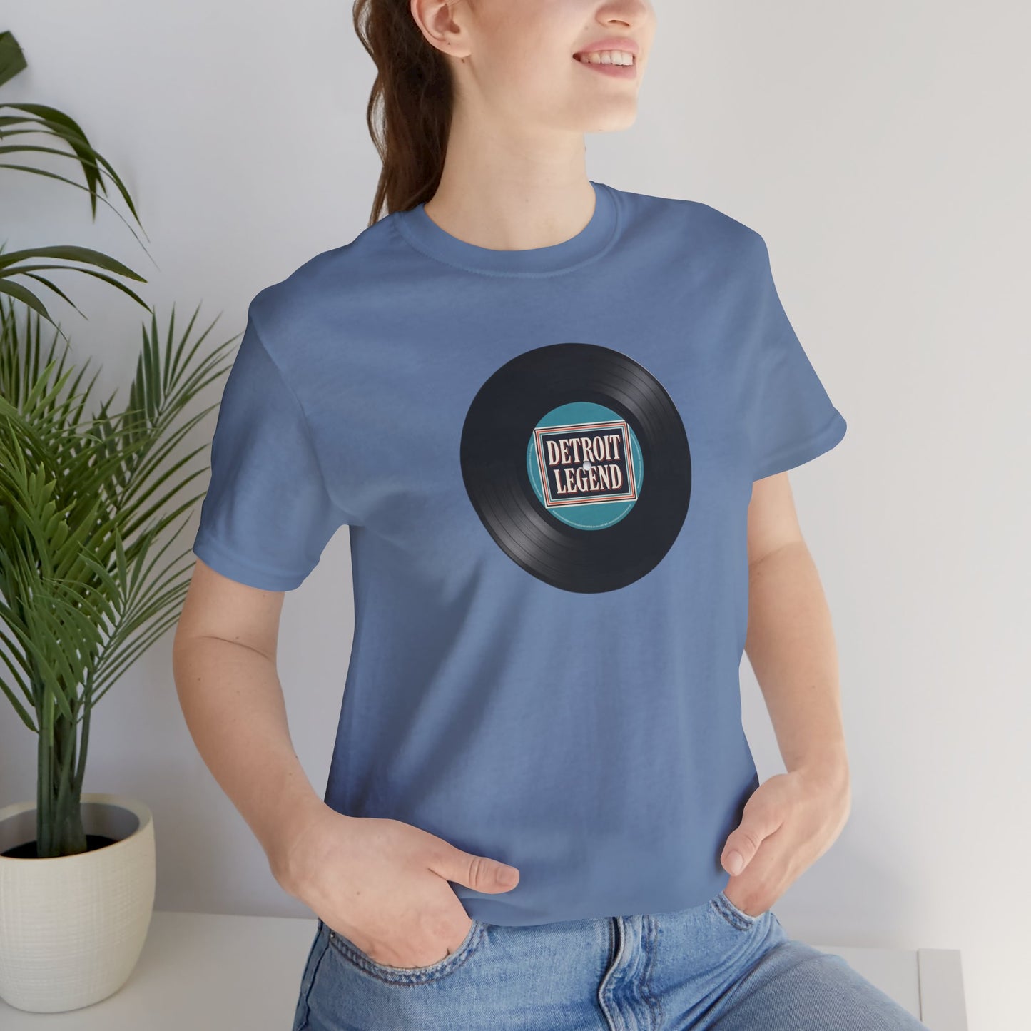 Detroit Legend Vinyl Record Tee, Music Lover Shirt, Unisex Casual Wear, Gift for Music Fans, Retro Record T-Shirt, Motown Shirt