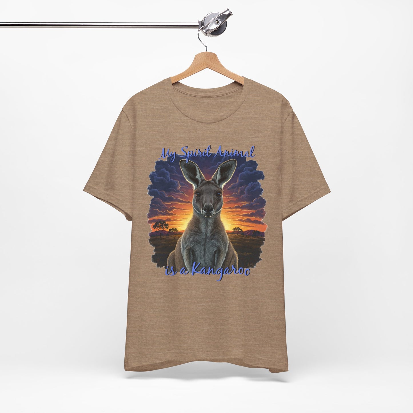 'My Spirit Animal is a Kangaroo' Tee - Unisex Jersey Short Sleeve T-Shirt for Wildlife Lovers, Aussies - Schmartypants