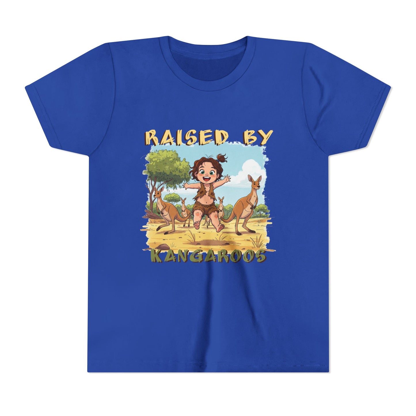 Kids 'Raised by Kangaroos' Tee - Fun and Playful Short Sleeve Shirt - Schmartypants
