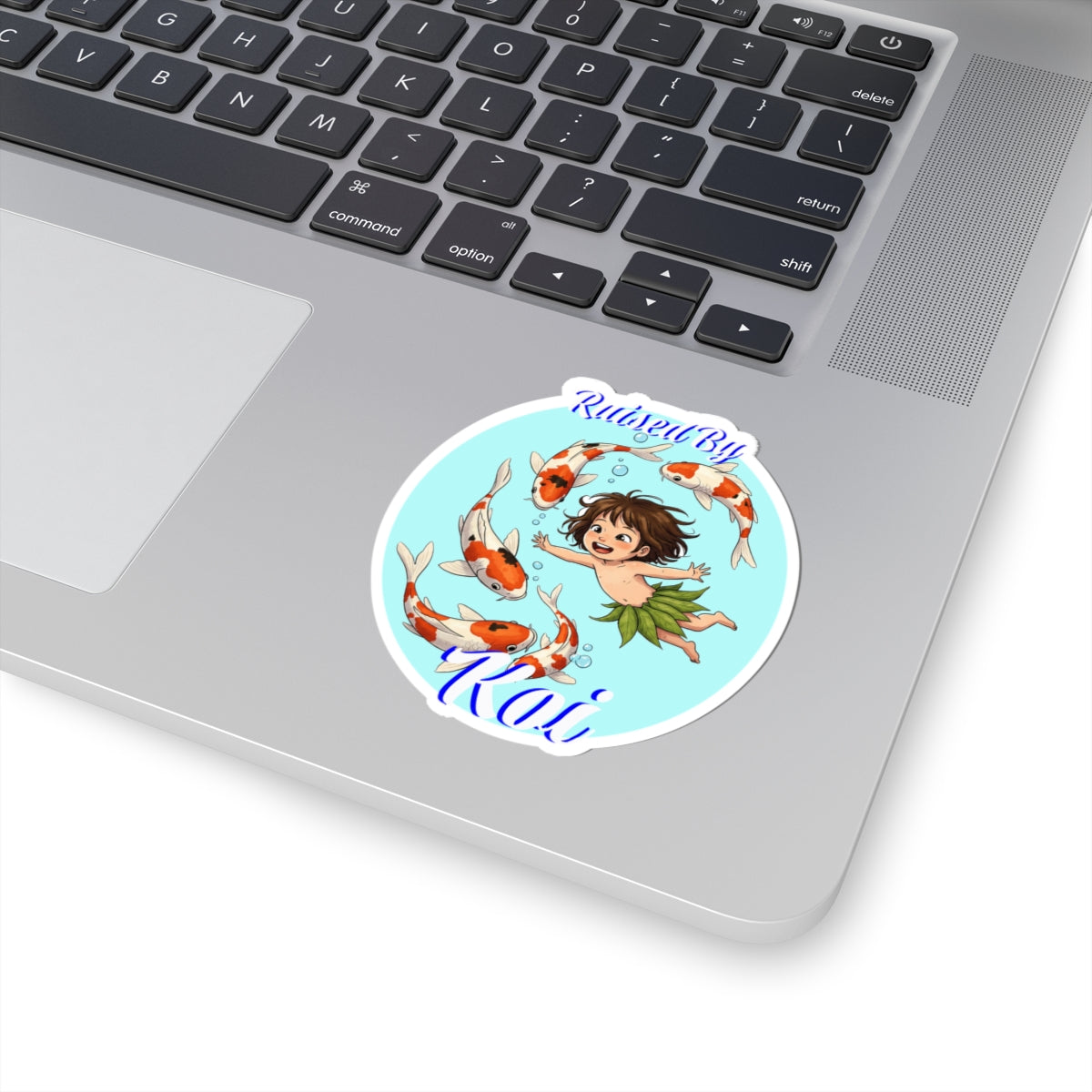 'Raised By Koi' Kiss-Cut Stickers – Funny Aquatic Decor for Nature Lovers, Koi Lovers - Schmartypants
