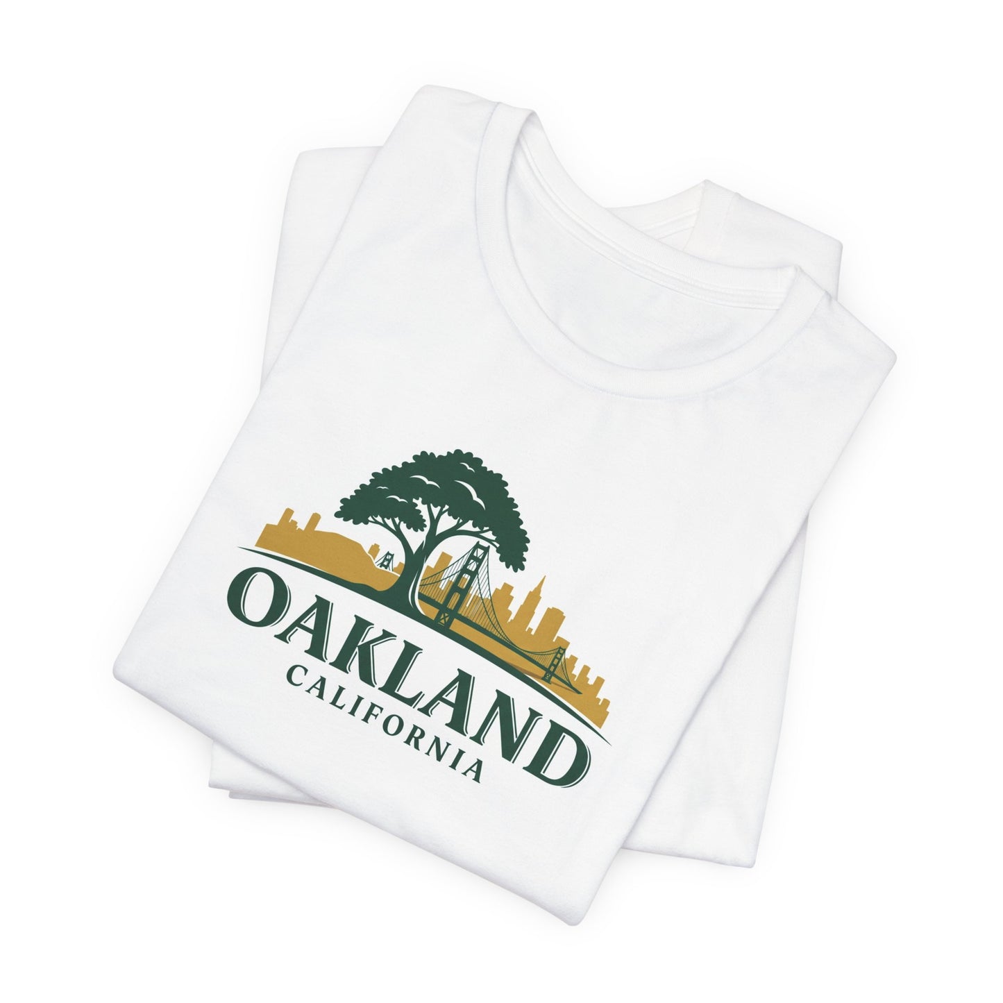 Oakland Cityscape Unisex Jersey Tee, Casual Wear, Gifts for Him/Her, Summer Fashion, Oakland California T-Shirt, Oakland Souvenir
