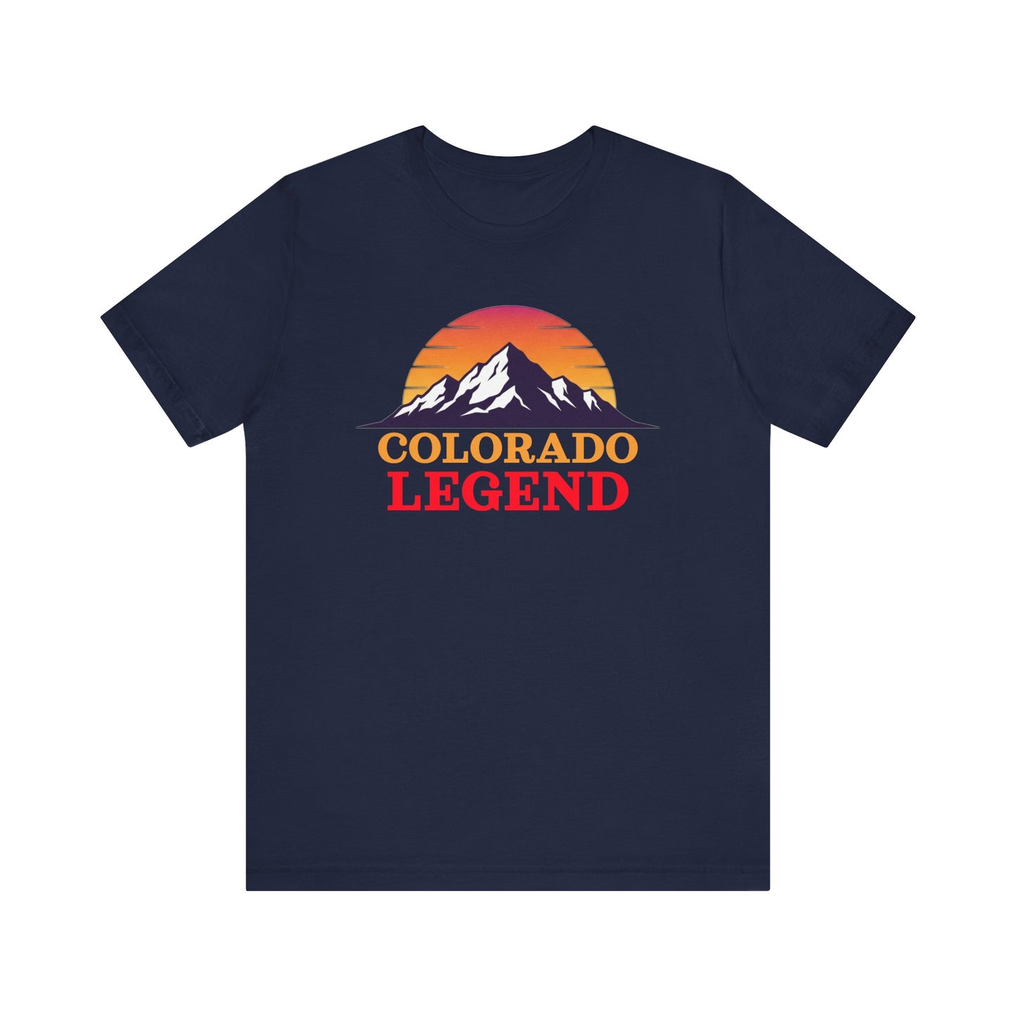 Colorado Legend Unisex Short Sleeve Tee, Mountain Lover Shirt, Adventure Gear, Gift for Hikers, Casual Wear, Outdoor Apparel