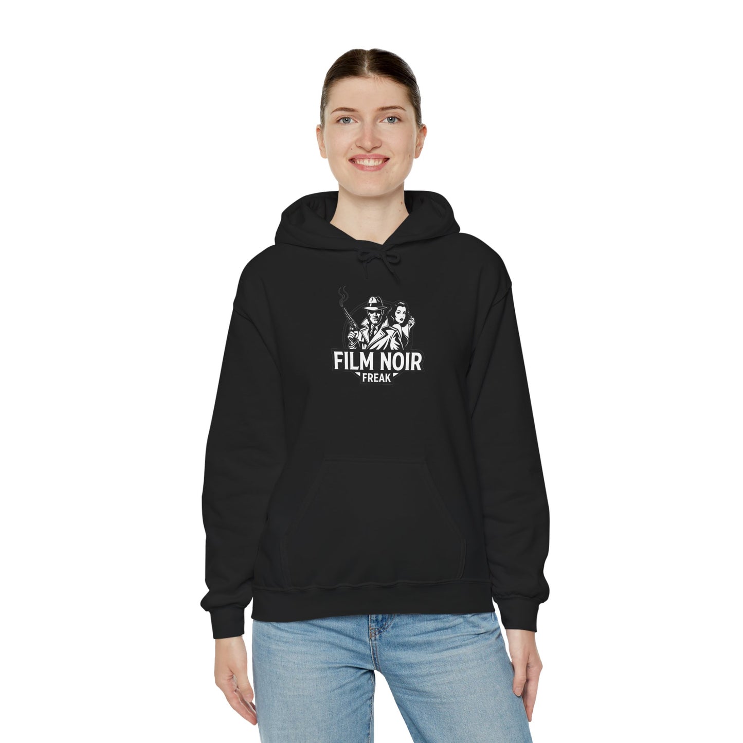 Film Noir Freak Unisex Hoodie, Vintage Movie Sweatshirt, Cozy Black Hoodie, Artist Gift, Fall Fashion Essential