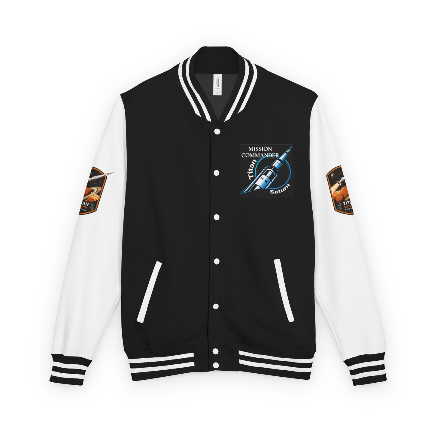 Space Mission Commander Jacket, Titan Commander, Luxury Gift for Space Enthusiasts, Astronomy Lover, Retro Illustration Letterman Coat, NASA