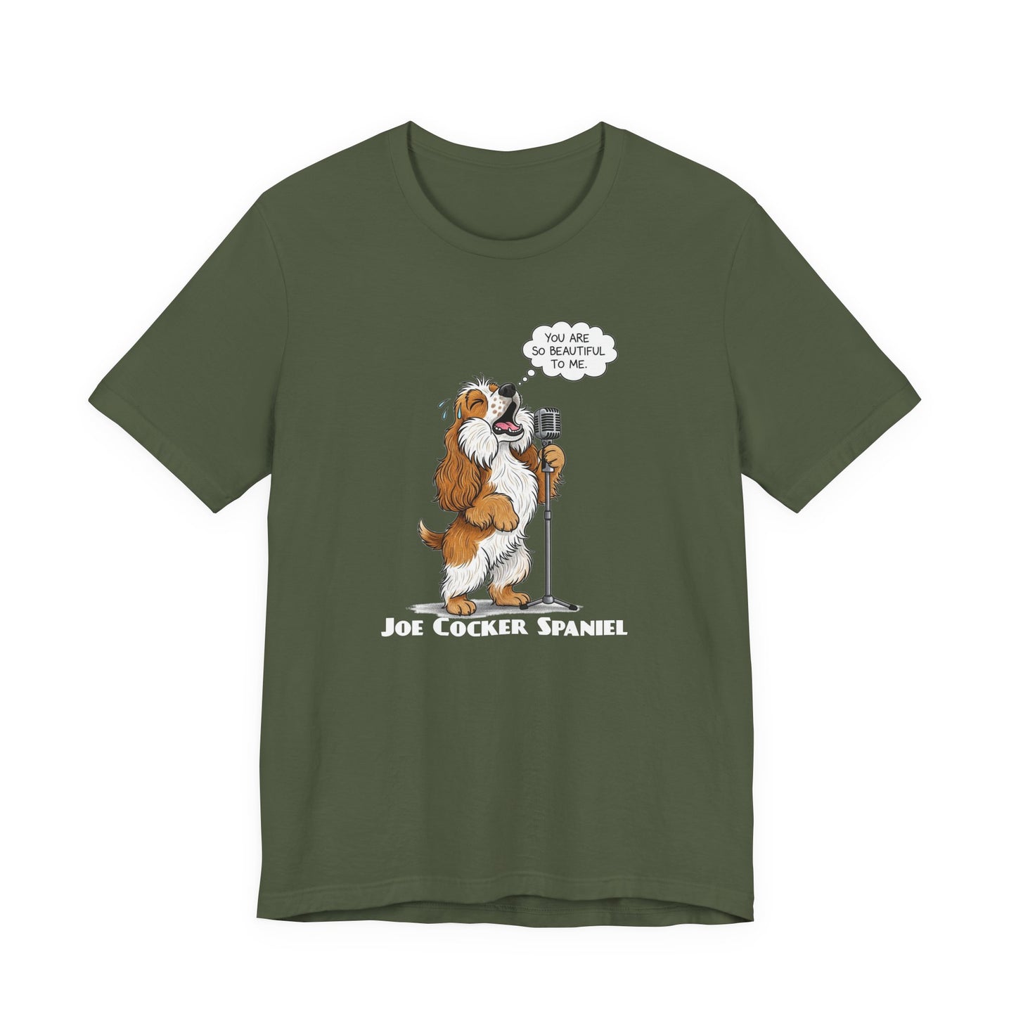 Funny 'Joe Cocker Spaniel' Dog Lovers Tee, Unisex Dog Shirt, Funny Pet Owner Apparel