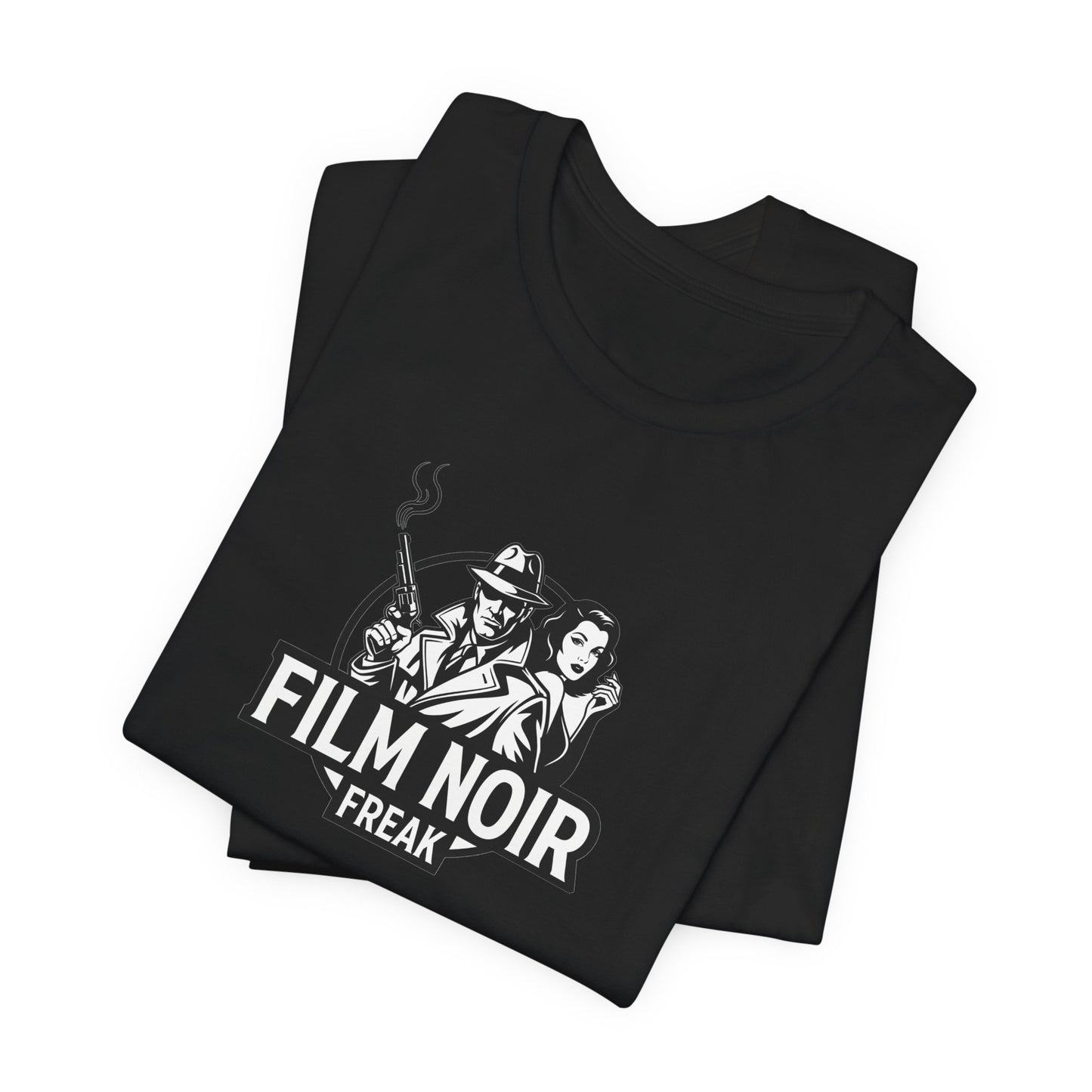 Film Noir Freak Tee, Vintage Movie Shirt, Classic Cinema Apparel, Gift for Film Lovers, Retro Graphic Tee, Unisex Short Sleeve Shirt