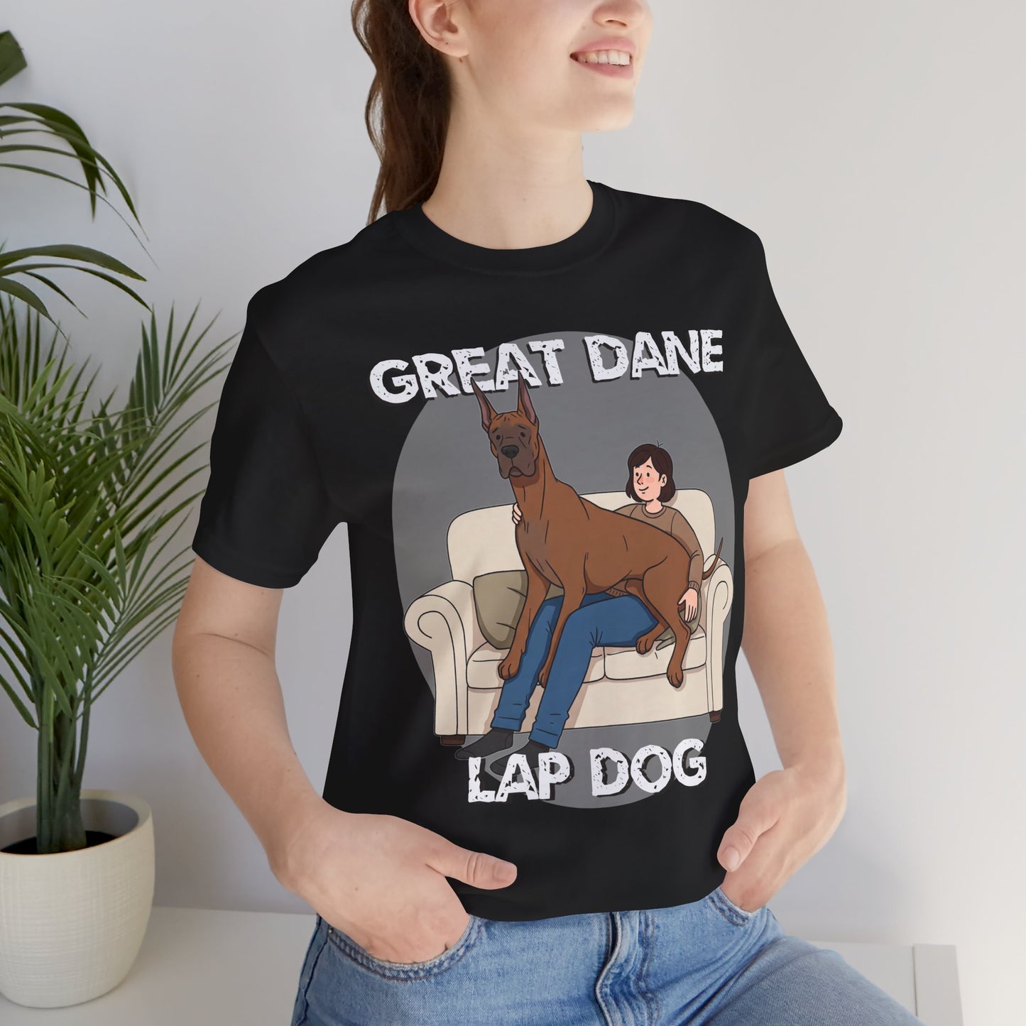 Great Dane Lap Dog Unisex Jersey Tee - Funny Perfect Gift for Dog Lovers - Schmartypants